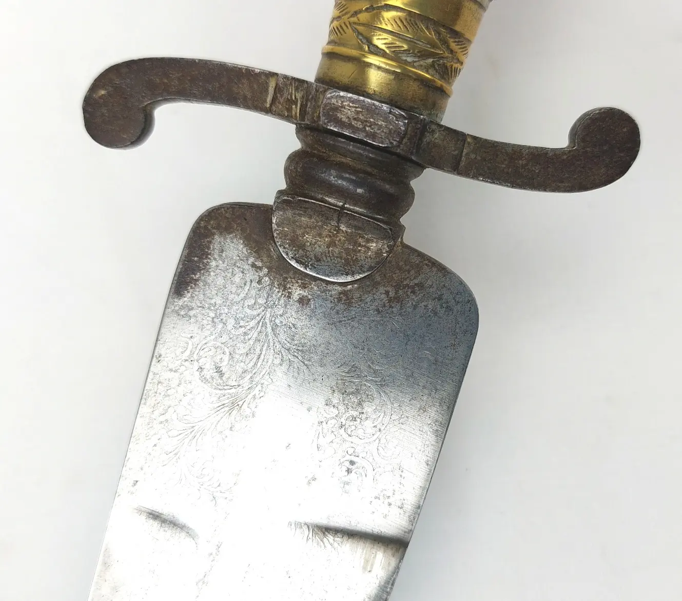 Imperial German c.1850 Hunting Dagger with Brass Boar’s Head Pommel and Scabbard (9)