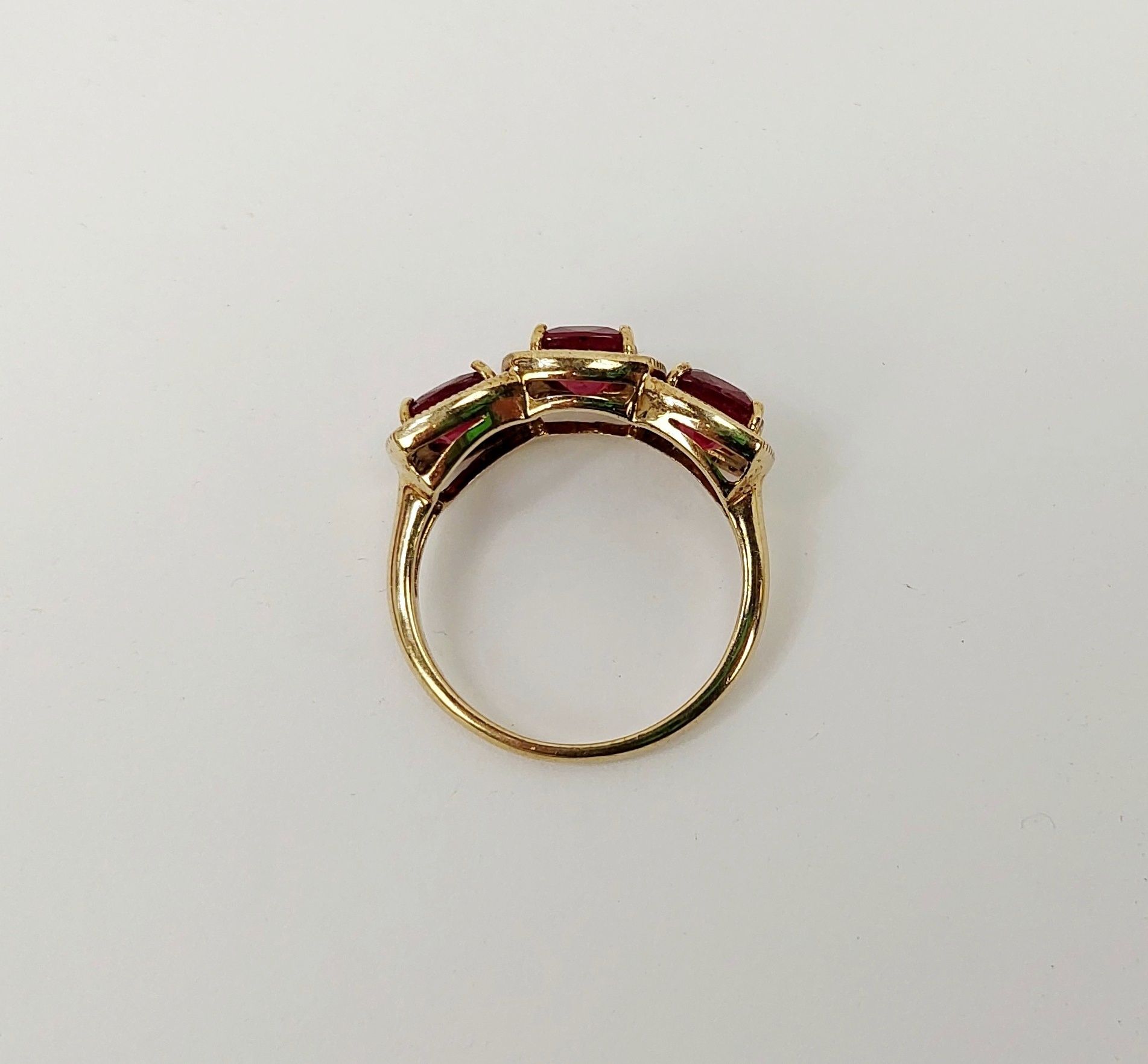 JA_6688202859 - 9ct Gold Ruby & White Spinel Ring UK Size Q, US 8 (6)