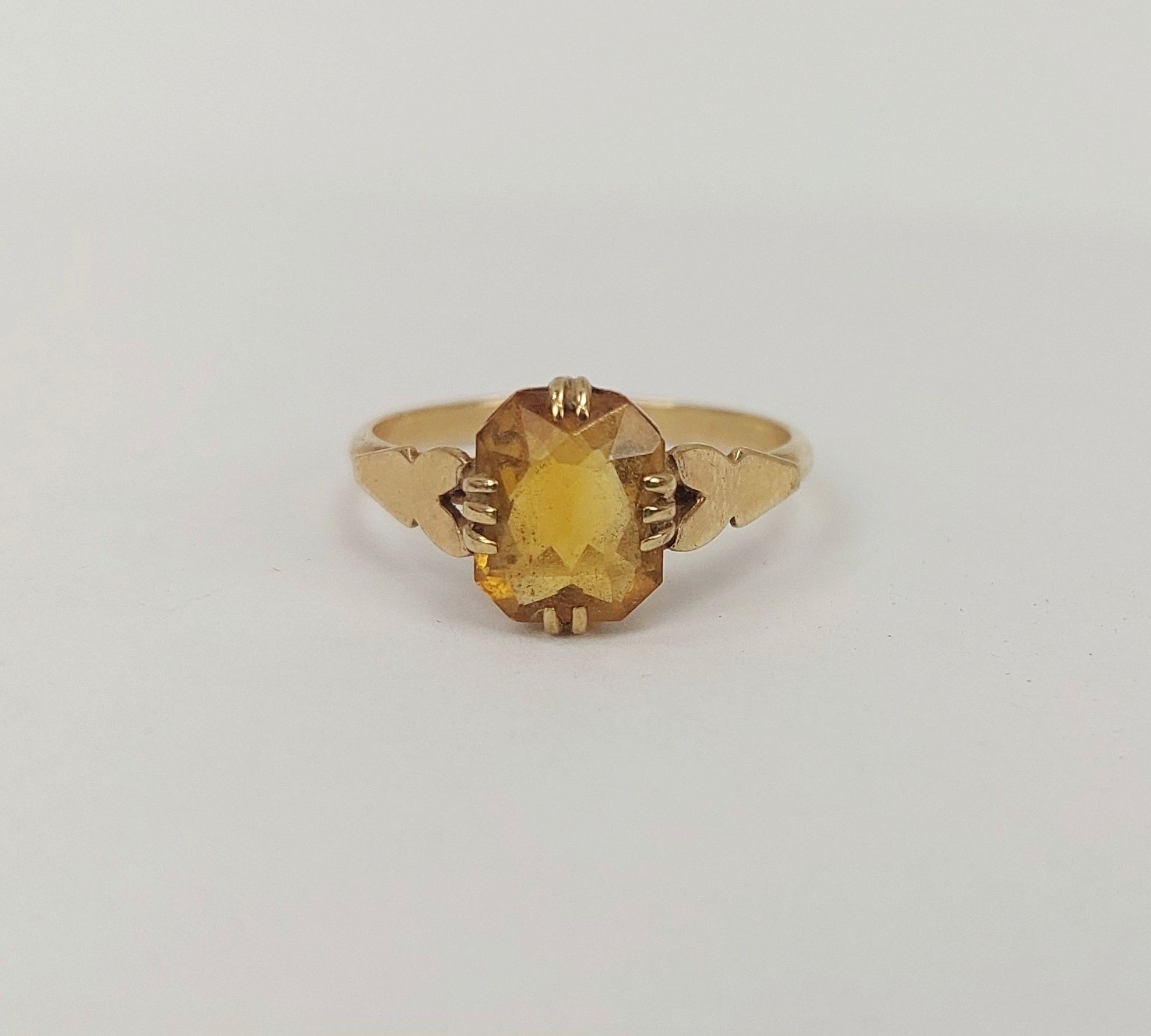 JA_8539202781 - 9ct Gold Citrine Ring UK Size O, US 7 (1)