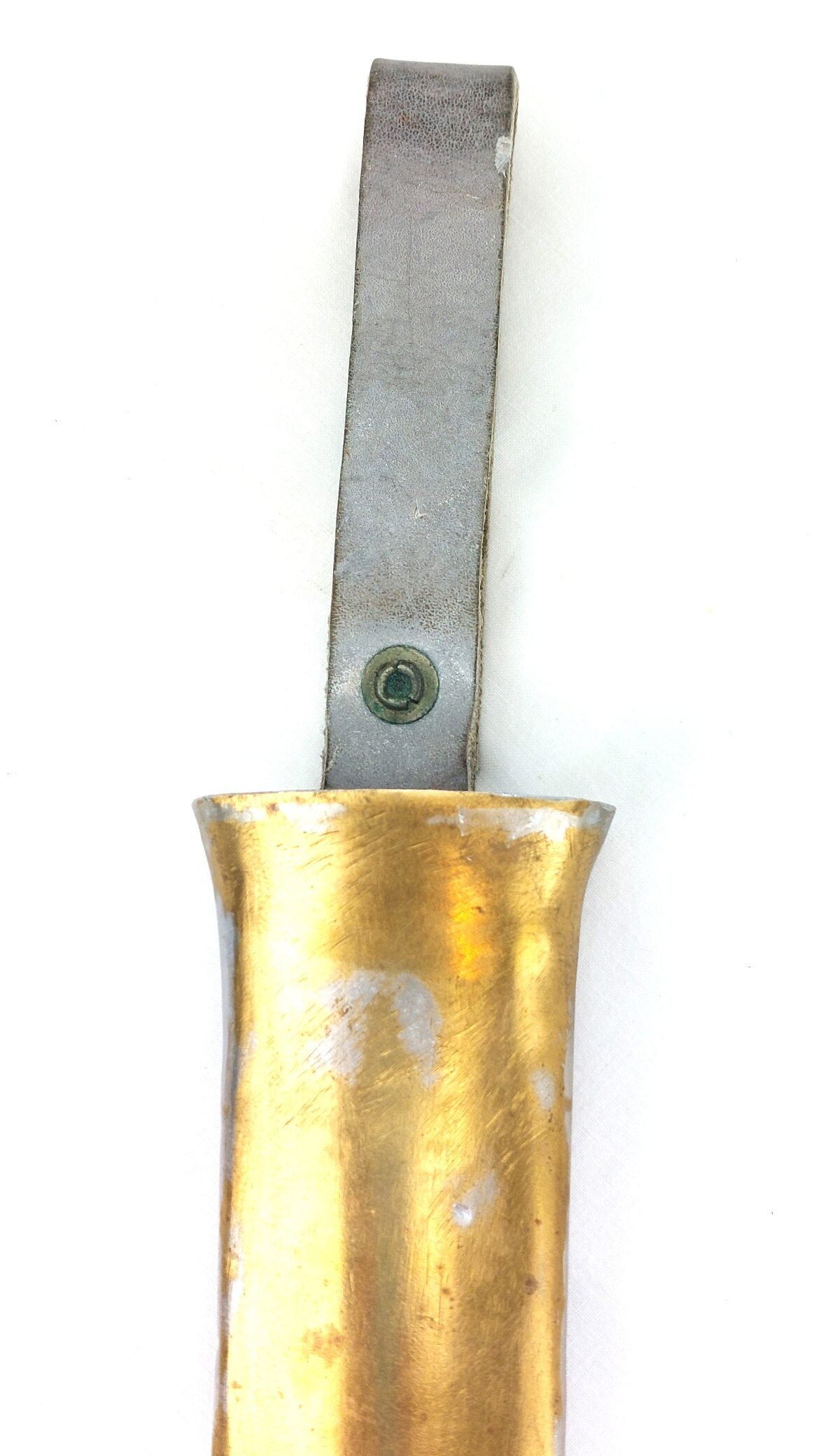 Late War European Naval Diver’s Knife with Tinned Brass Scabbard, Likely by Siebe Gorman & Co Ltd (13)