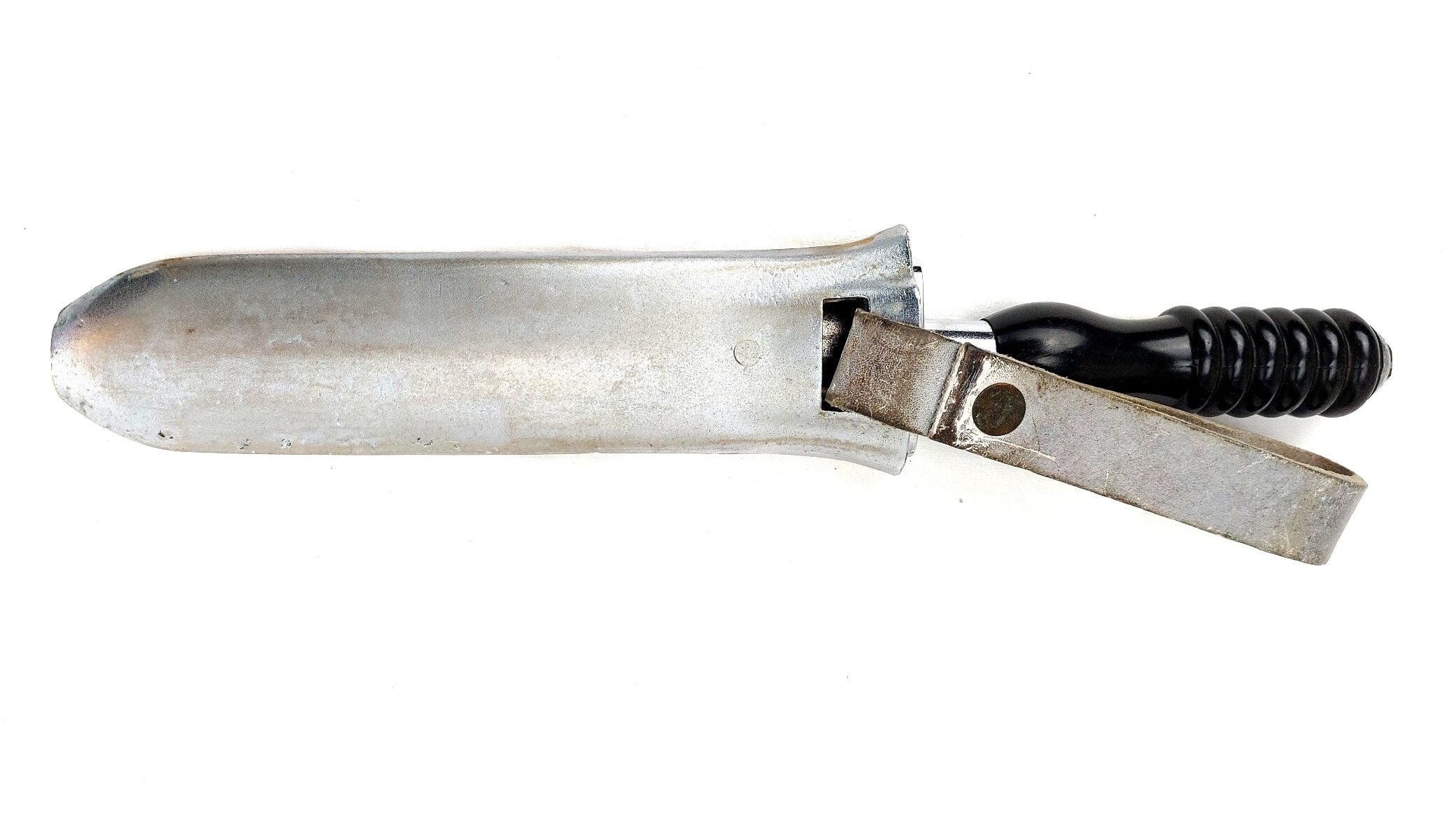 Late War European Naval Diver’s Knife with Tinned Brass Scabbard, Likely by Siebe Gorman & Co Ltd (20)