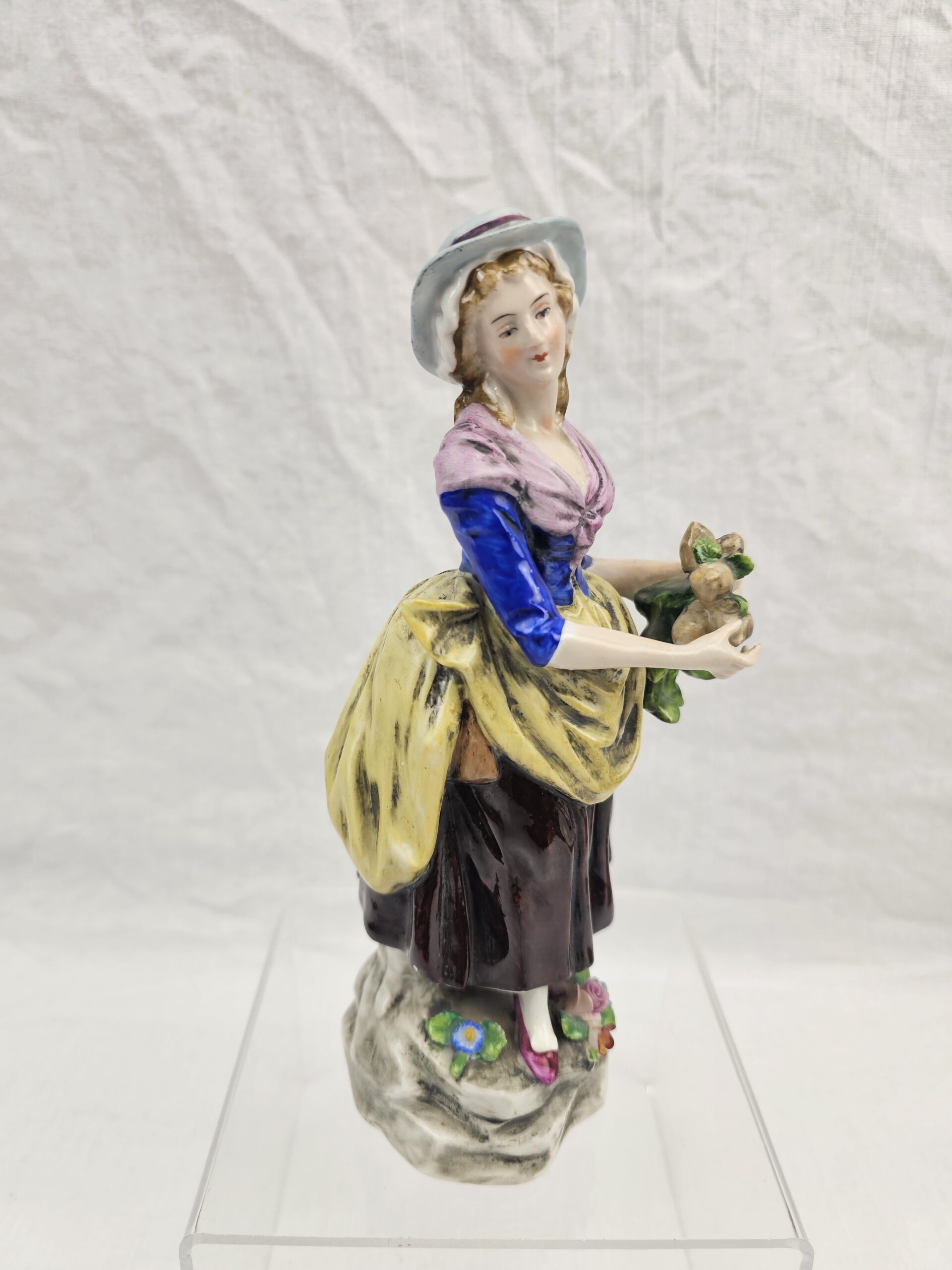 c1920 Sitzendorf Porcelain Figurine Of A Lady Turnip Seller (5)