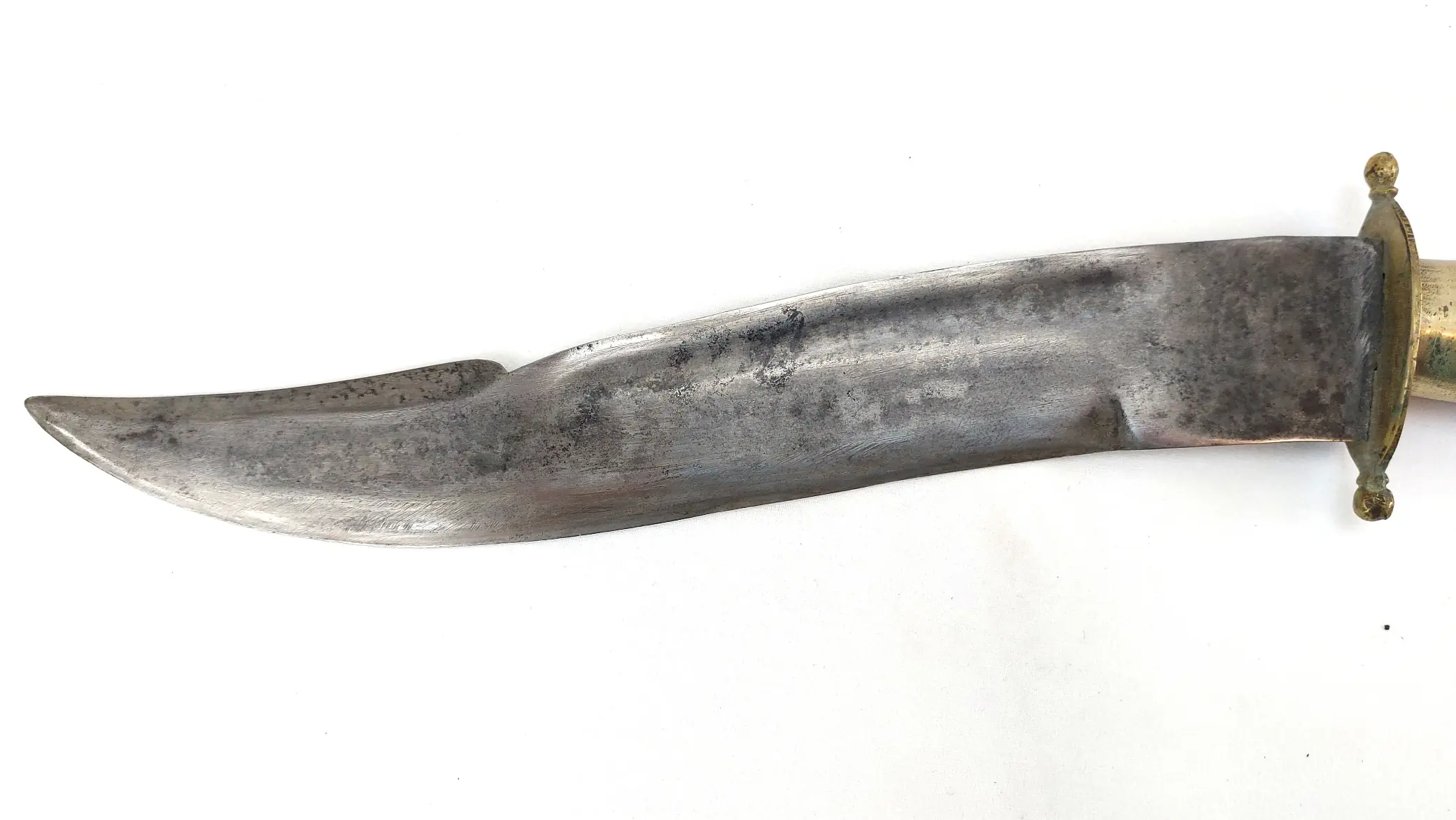 Indian Bowie-Style Fighting Knife – Horn and Brass Hilt, Possibly by The Army Traders, Dehradun (11)