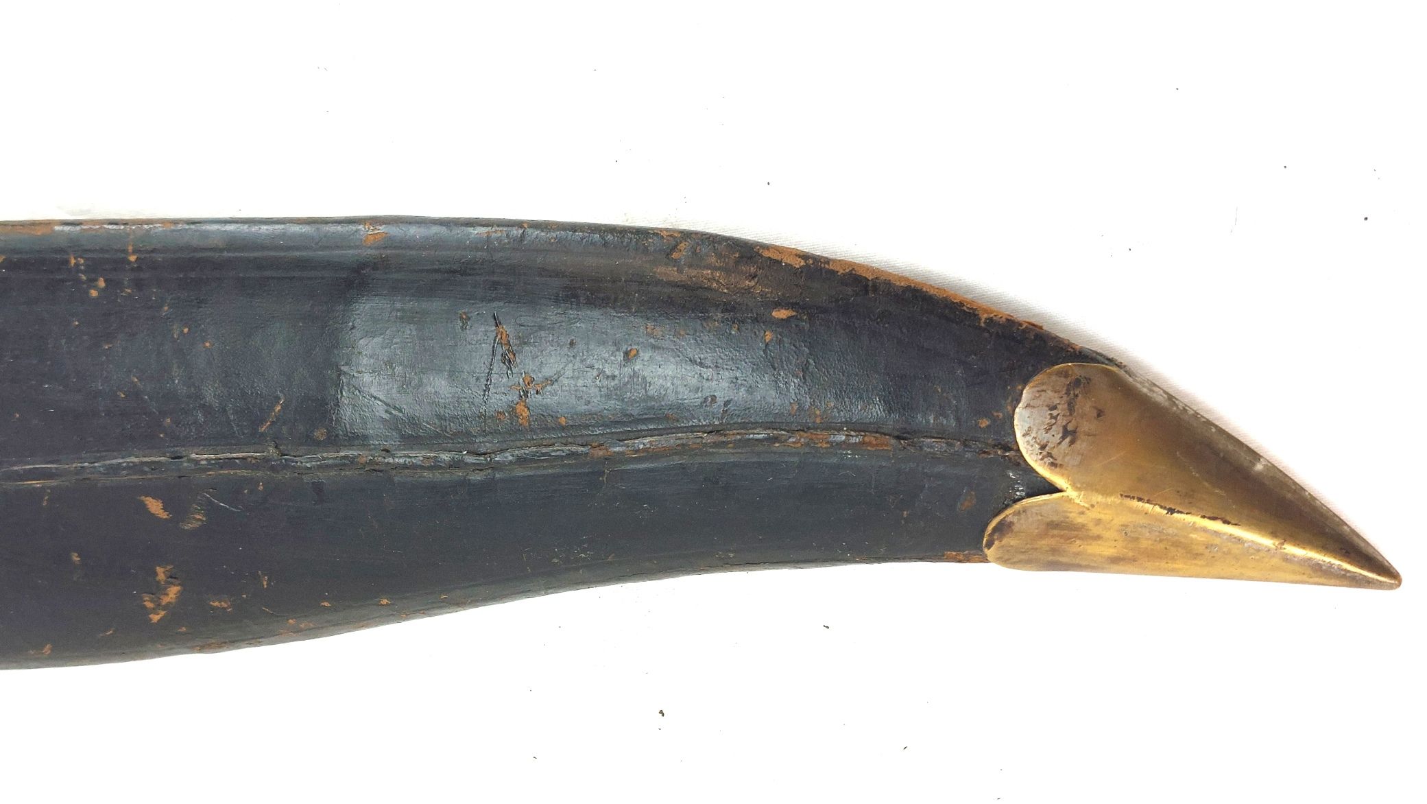 Indian Bowie-Style Fighting Knife – Horn and Brass Hilt, Possibly by The Army Traders, Dehradun (20)