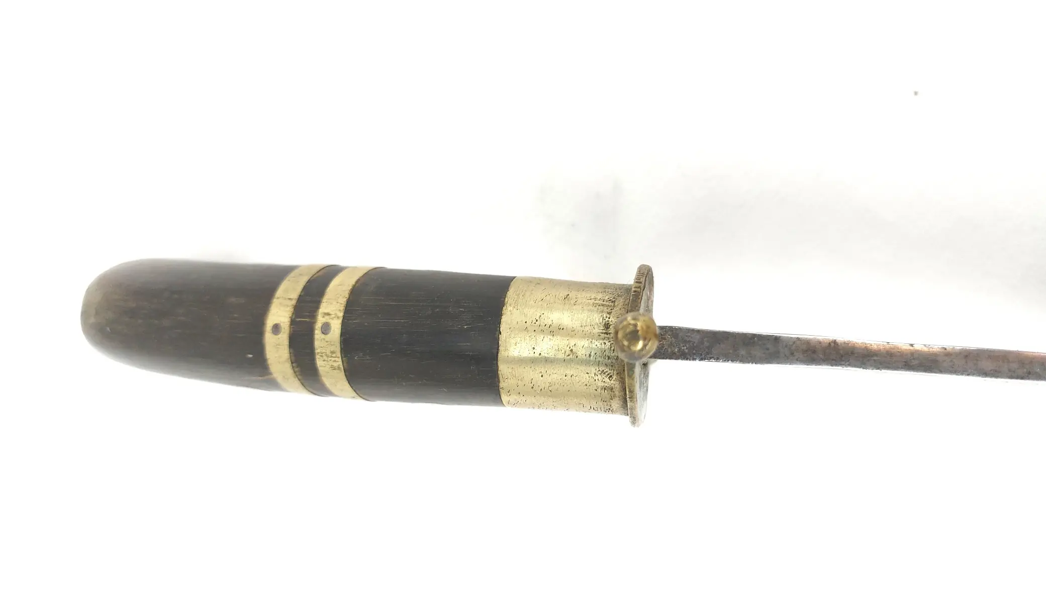 Indian Bowie-Style Fighting Knife – Horn and Brass Hilt, Possibly by The Army Traders, Dehradun (4)