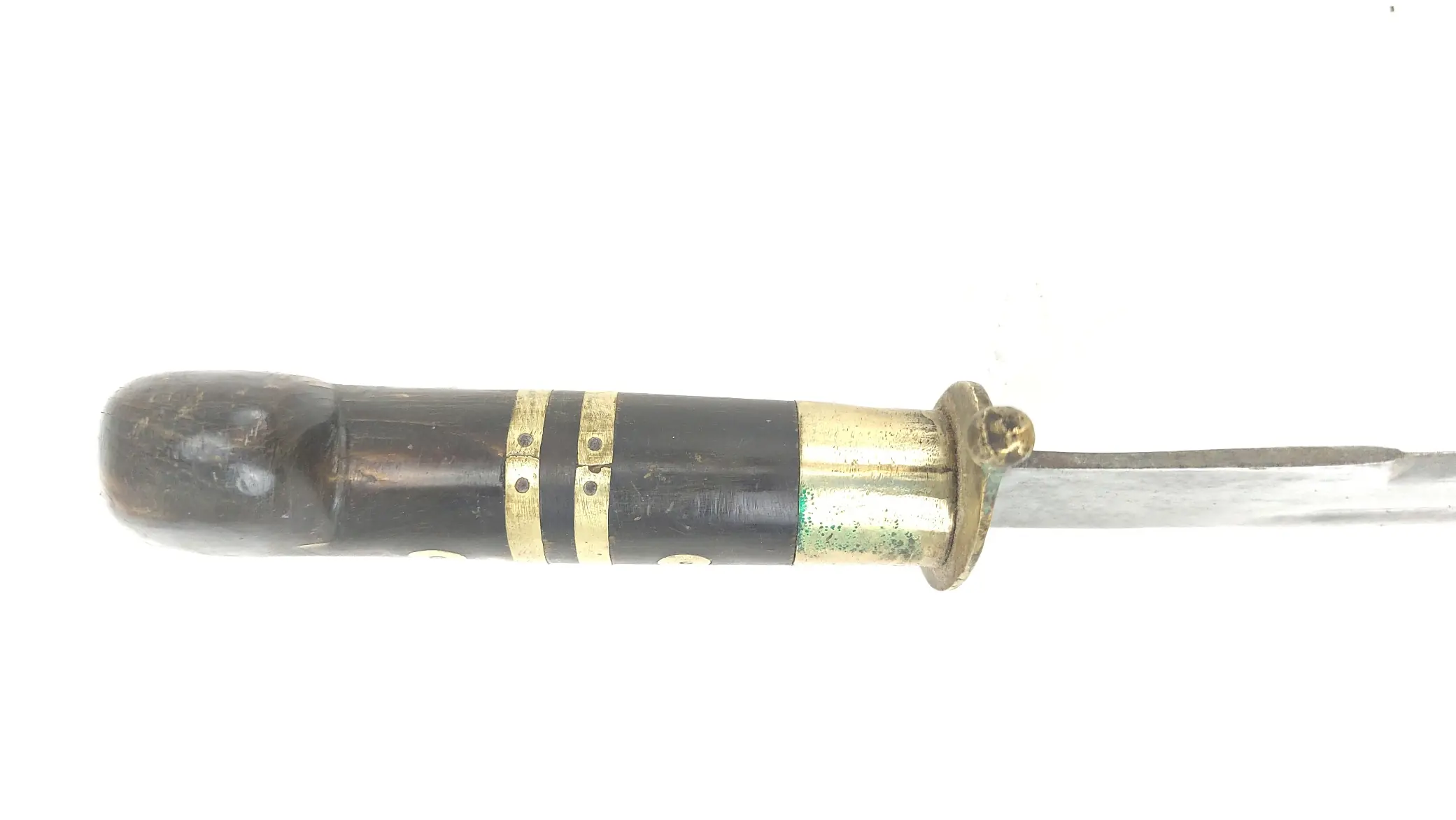 Indian Bowie-Style Fighting Knife – Horn and Brass Hilt, Possibly by The Army Traders, Dehradun (6)