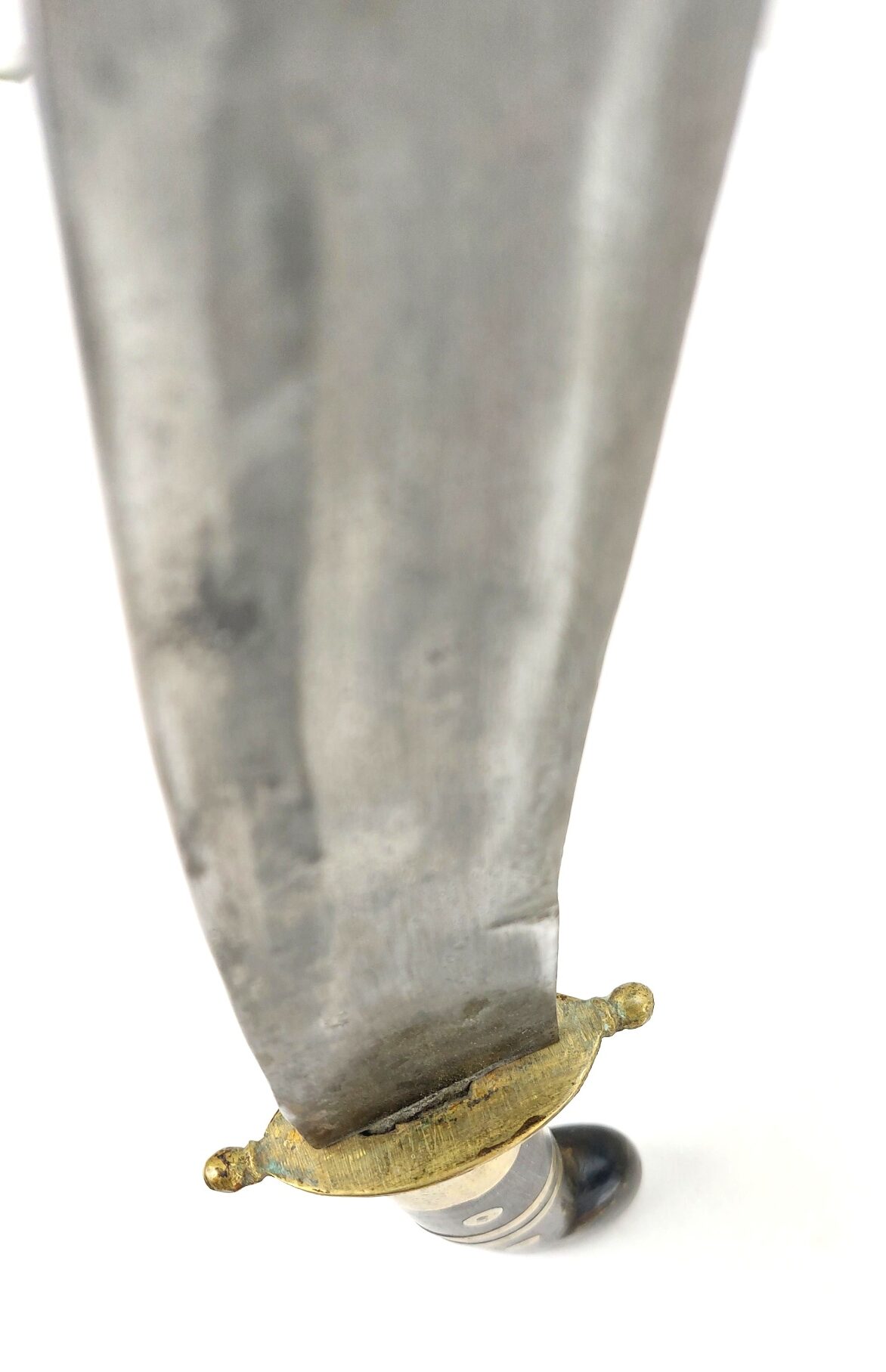 Indian Bowie-Style Fighting Knife – Horn and Brass Hilt, Possibly by The Army Traders, Dehradun (7)