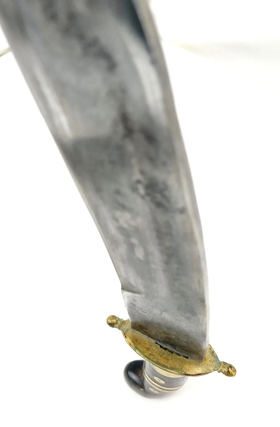 Indian Bowie-Style Fighting Knife – Horn and Brass Hilt, Possibly by The Army Traders, Dehradun (8)