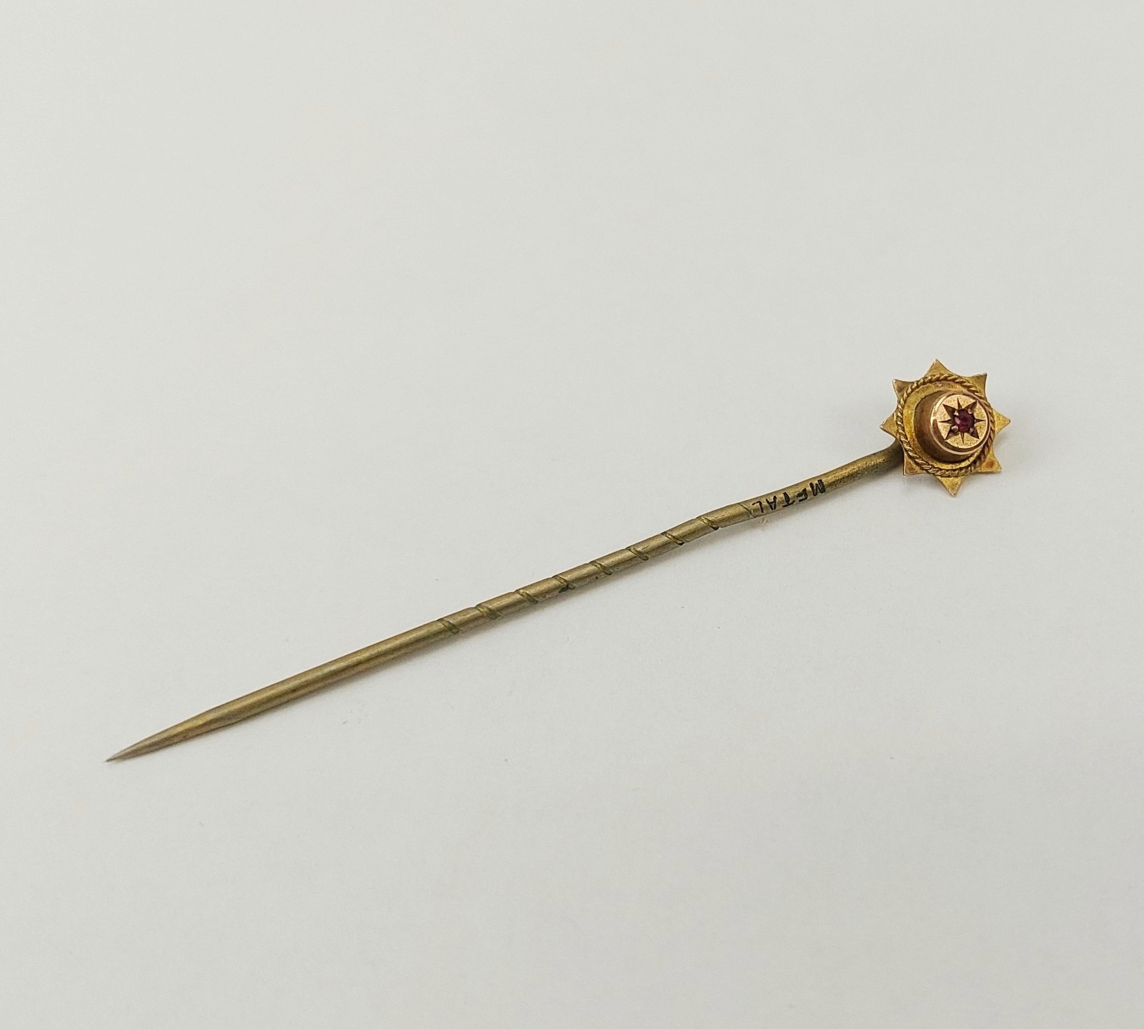 JA_2161204083 - 9ct Gold & Ruby Tie Pin, Pin Brooch (1)