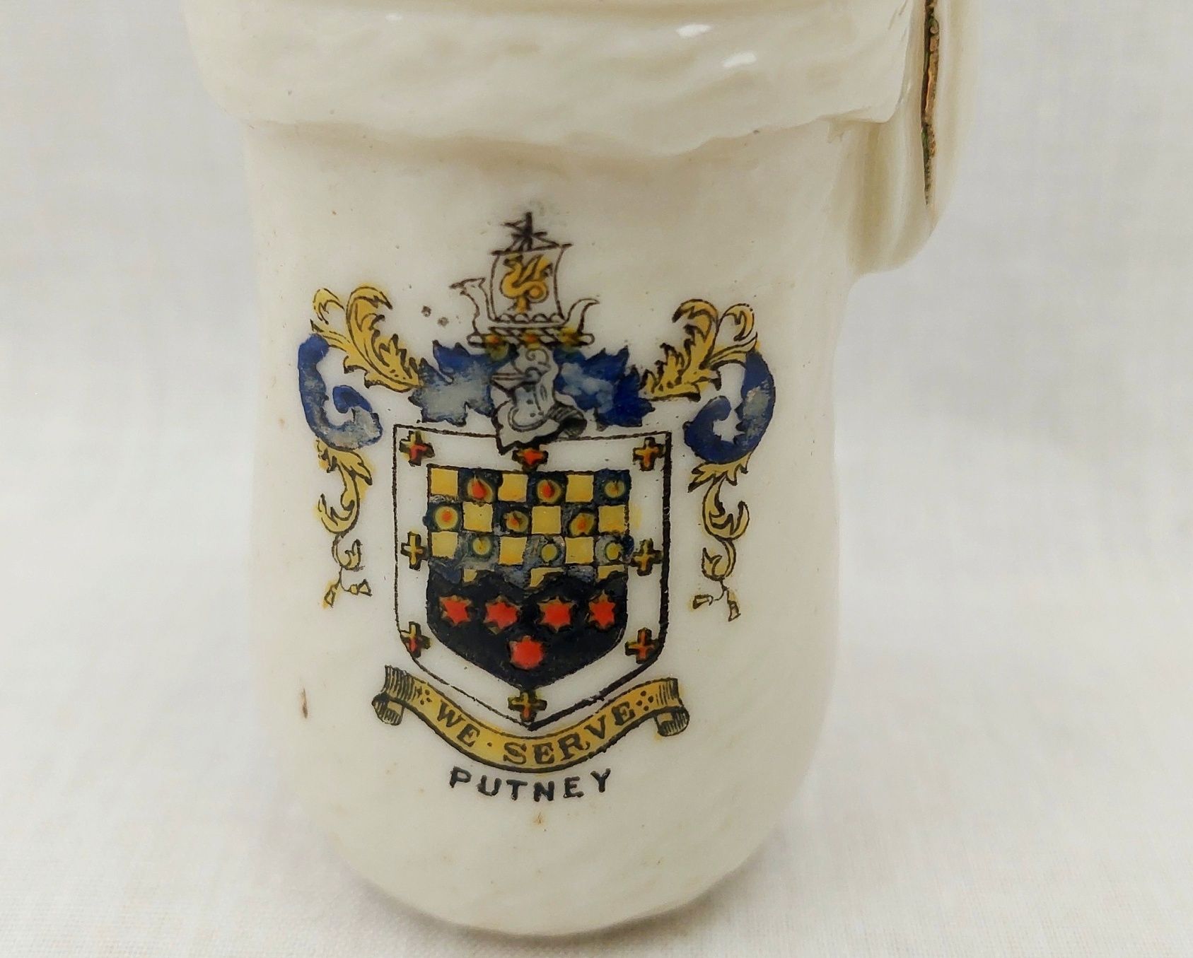 JA_4578205109 - WW1 Carlton Crested China Model of a German Incendiary Bomb - Putney (2)