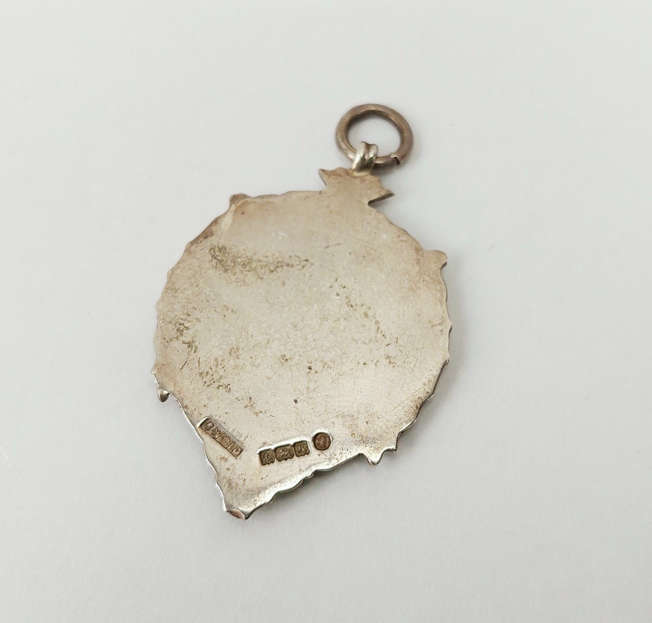 JA_7237204987 - Sterling Silver Birmingham 1934 Medallion Fob with Rose Gold Centre (5)