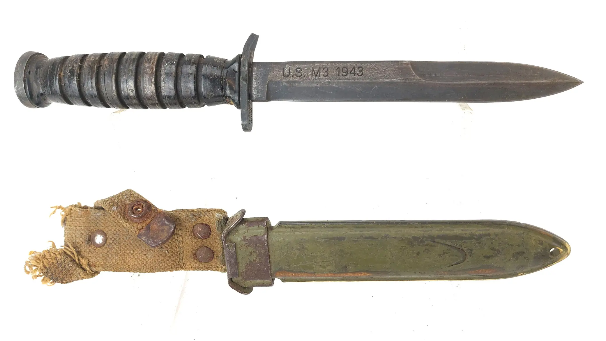 Reproduction, U.S., WW2, M3 Fighting Knife (S.W.I. 1943), with M6 Scabbard (1)