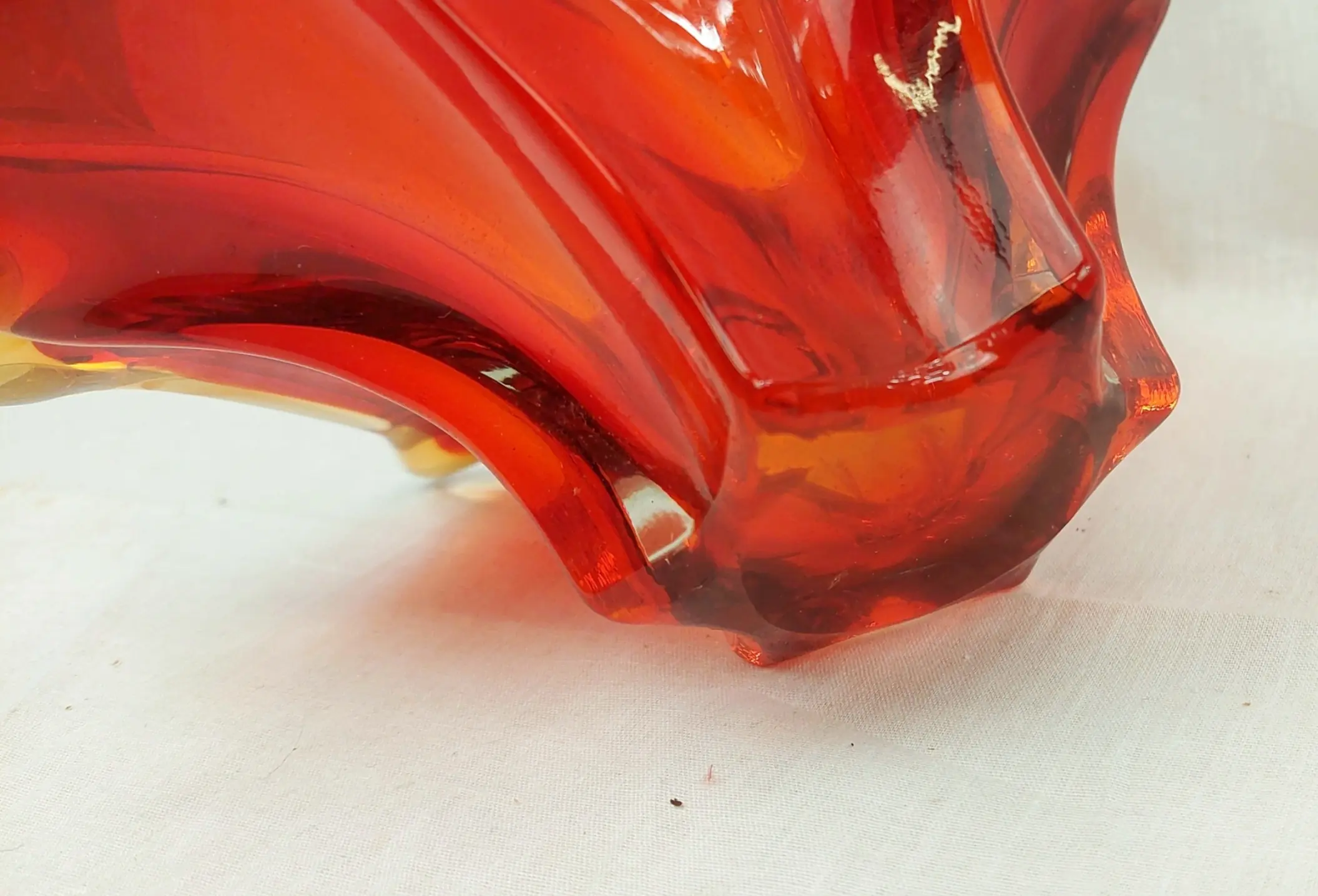 1950s Murano Uranium And Cadmium Glass Bowl 7