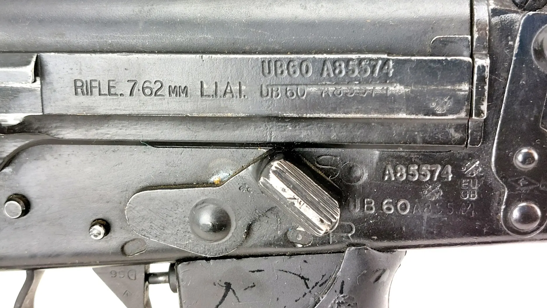 British, 1960, L1A1 SLR (Self-Loading Rifle), Withy Canvas Sling, Broad Arrow Magazine, Deactivated (13)
