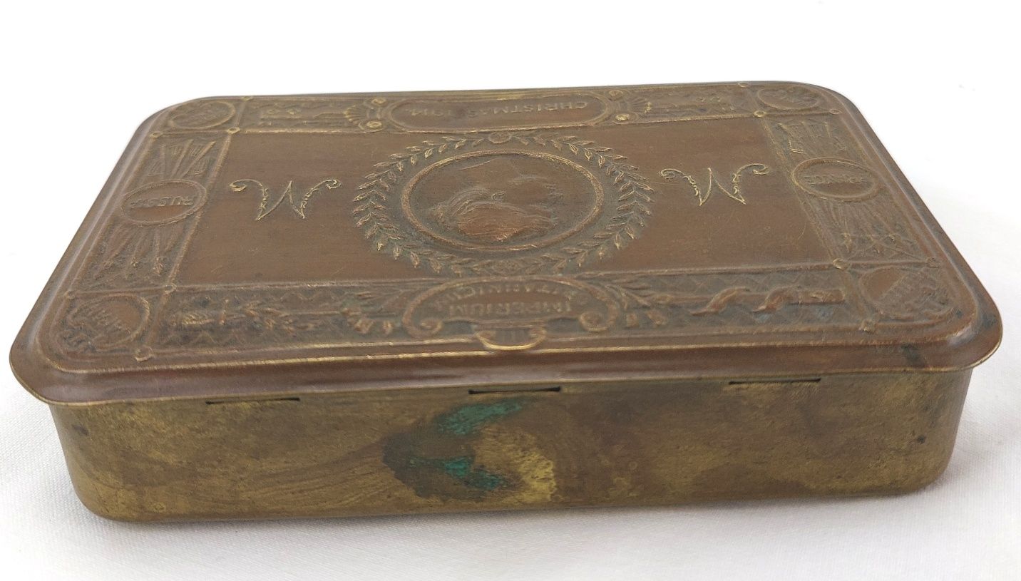 British, WW1-1914, Princess Mary Christmas Gift Fund Brass Tobacco Tin