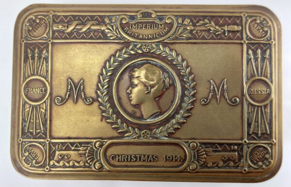 British, WW1-1914, Princess Mary Christmas Gift Tin, with