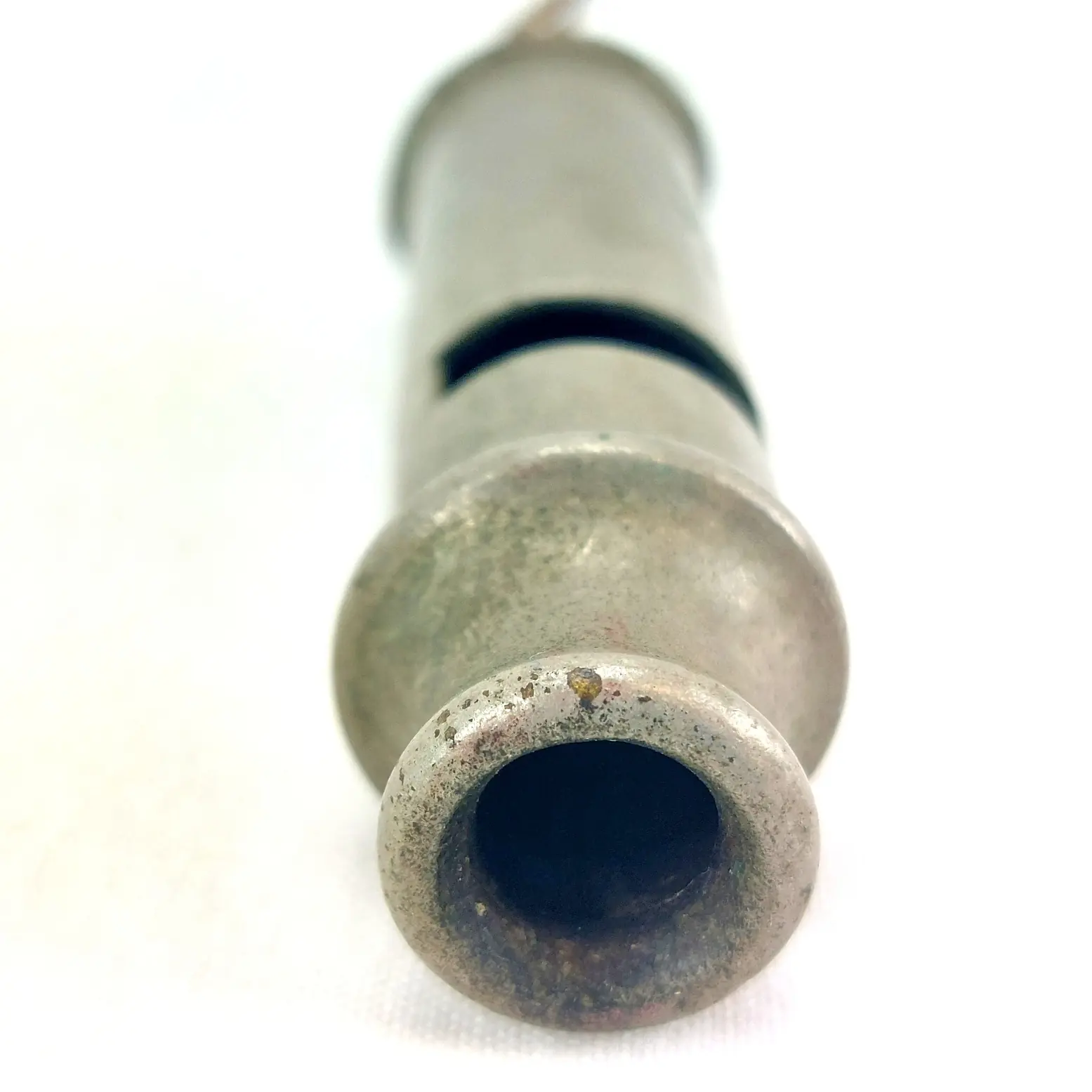 British, c.1900, The City Whistle Patent Nickel-Plated Whistle with Cord (6)