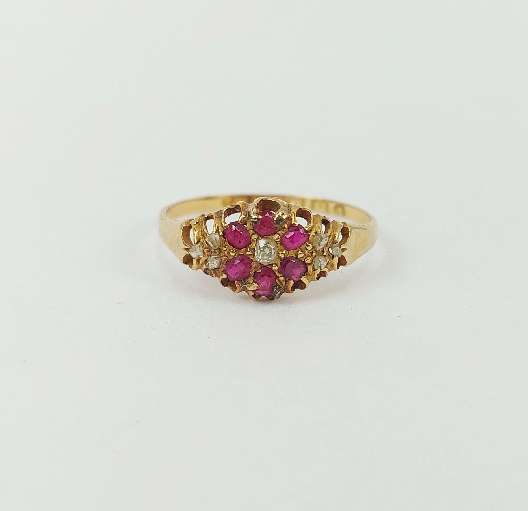 JA_3392206872 - 18ct Gold Ruby & Diamond Ring UK Size R+, US 9 (1)