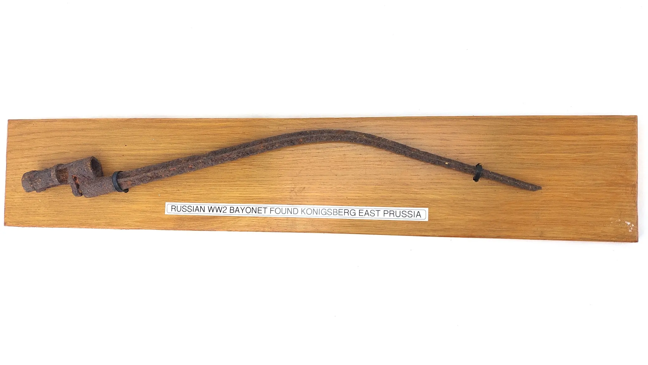 Soviet, WW2, M91-30 Socket Bayonet, Battlefield Relic, Found Königsberg, East Prussia, Mounted Display (1)