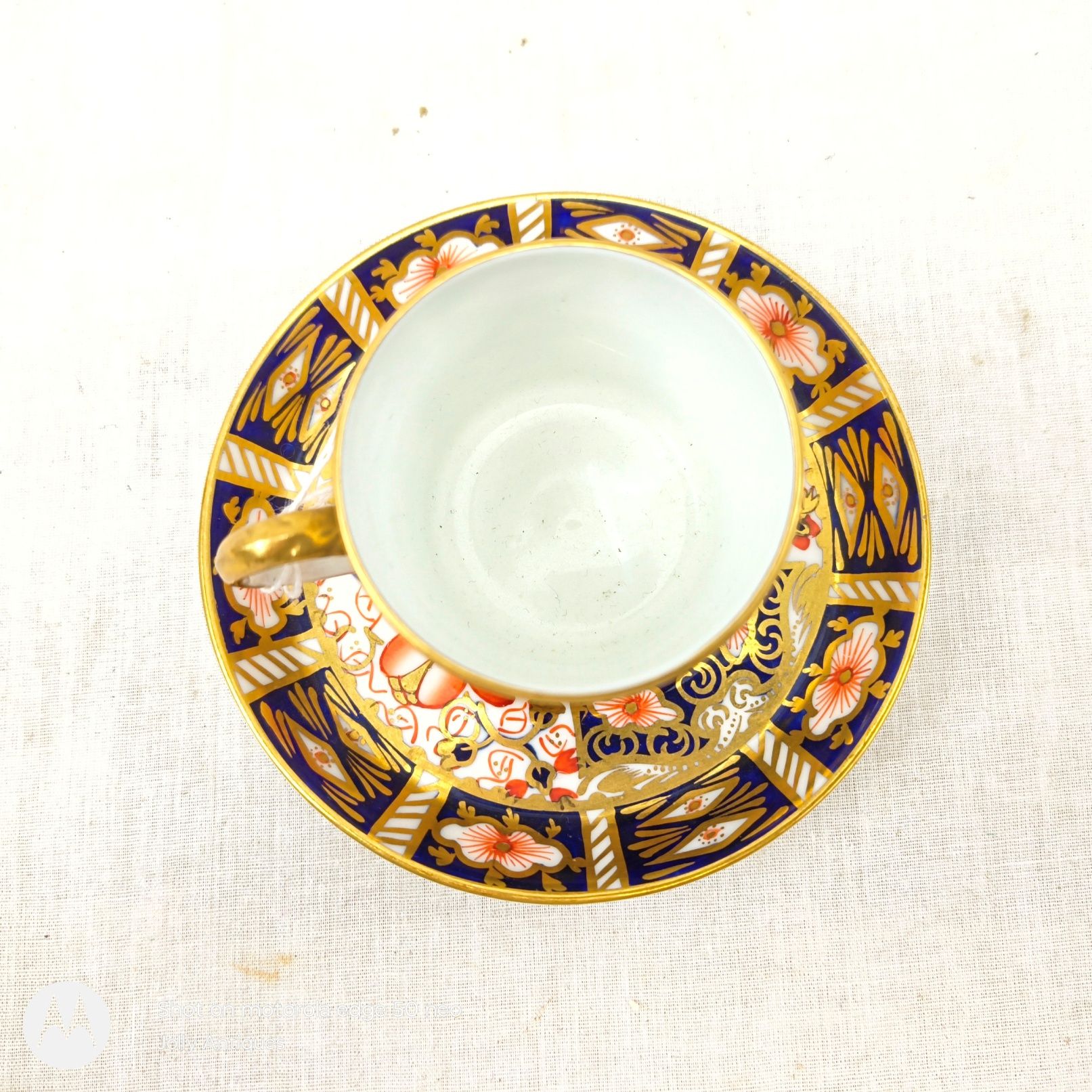 1923 Royal Crown Derby 2451 Pattern Imari Coffee Cup And Saucer 5
