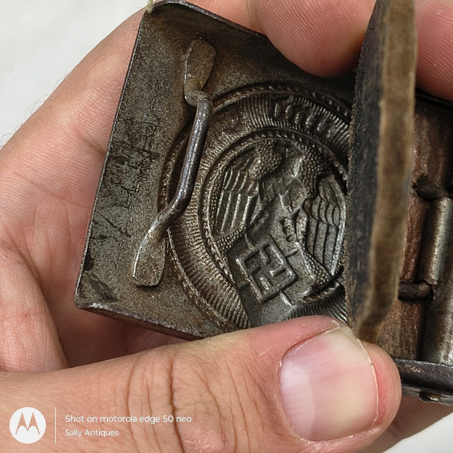 Original Nazi German WWII Hitler Youth (Hitlerjugend) Belt & Buckle – “Blut und Ehre!” (Blood and Honour) (4)