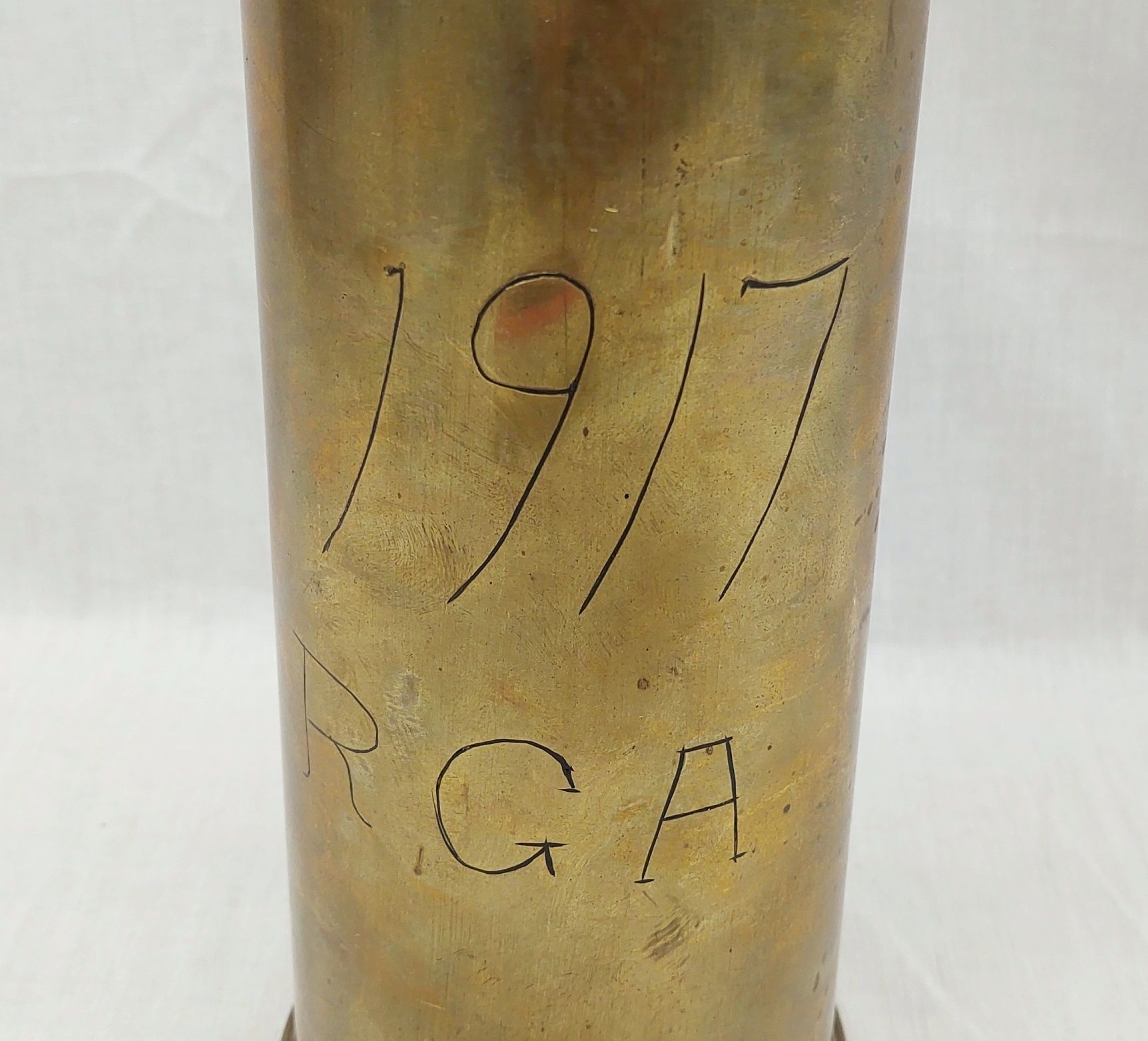 WW1 1917 13 Pounder Trench Art Shell Case RGA Royal Garrison Artillery 2