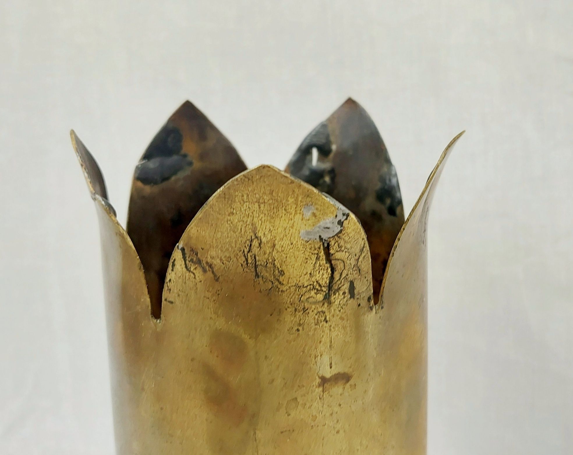 WW1 1917 13 Pounder Trench Art Shell Case RGA Royal Garrison Artillery 4