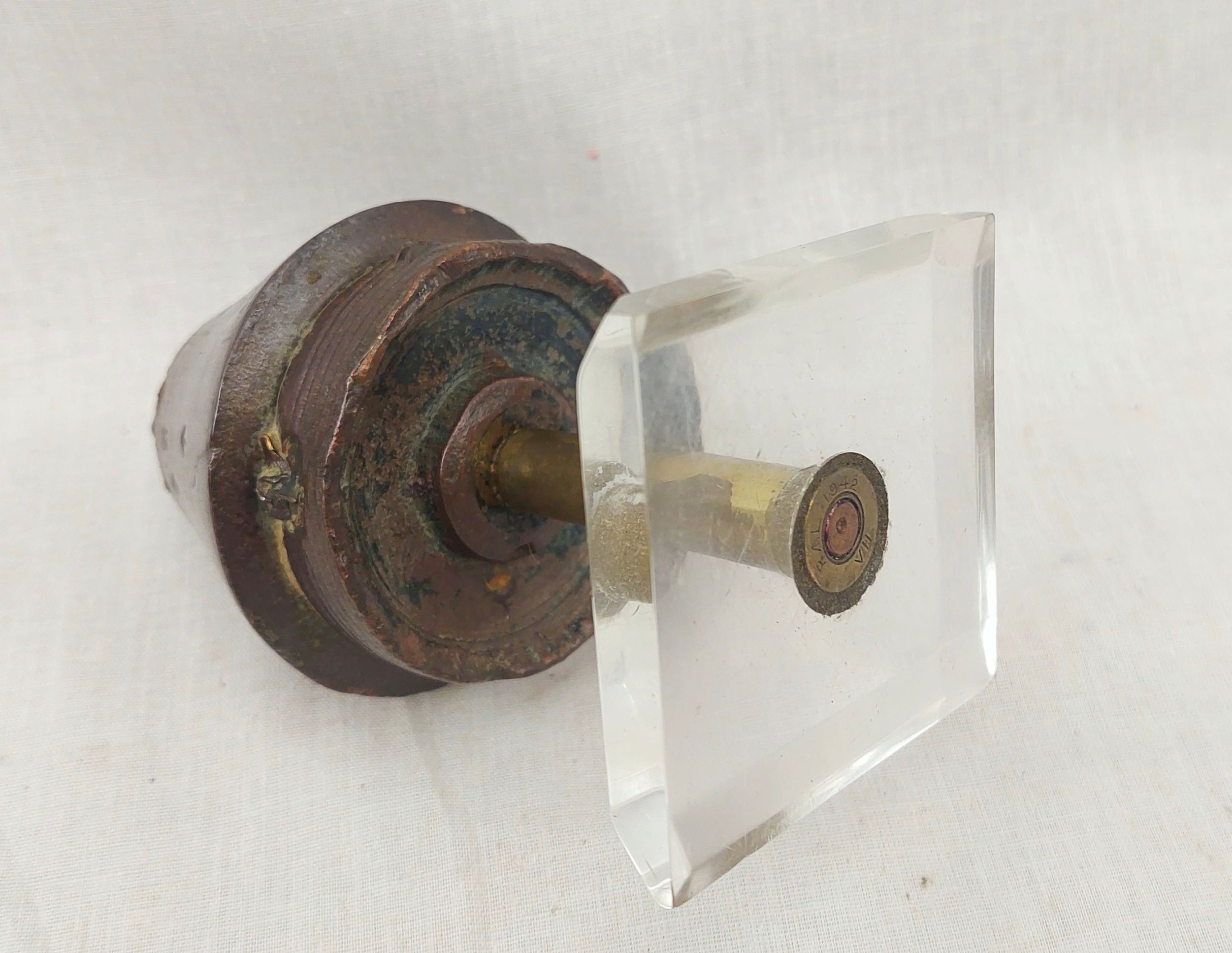 WW1 British 1916 Deville Wood Mounted Shell Fuse Head 5