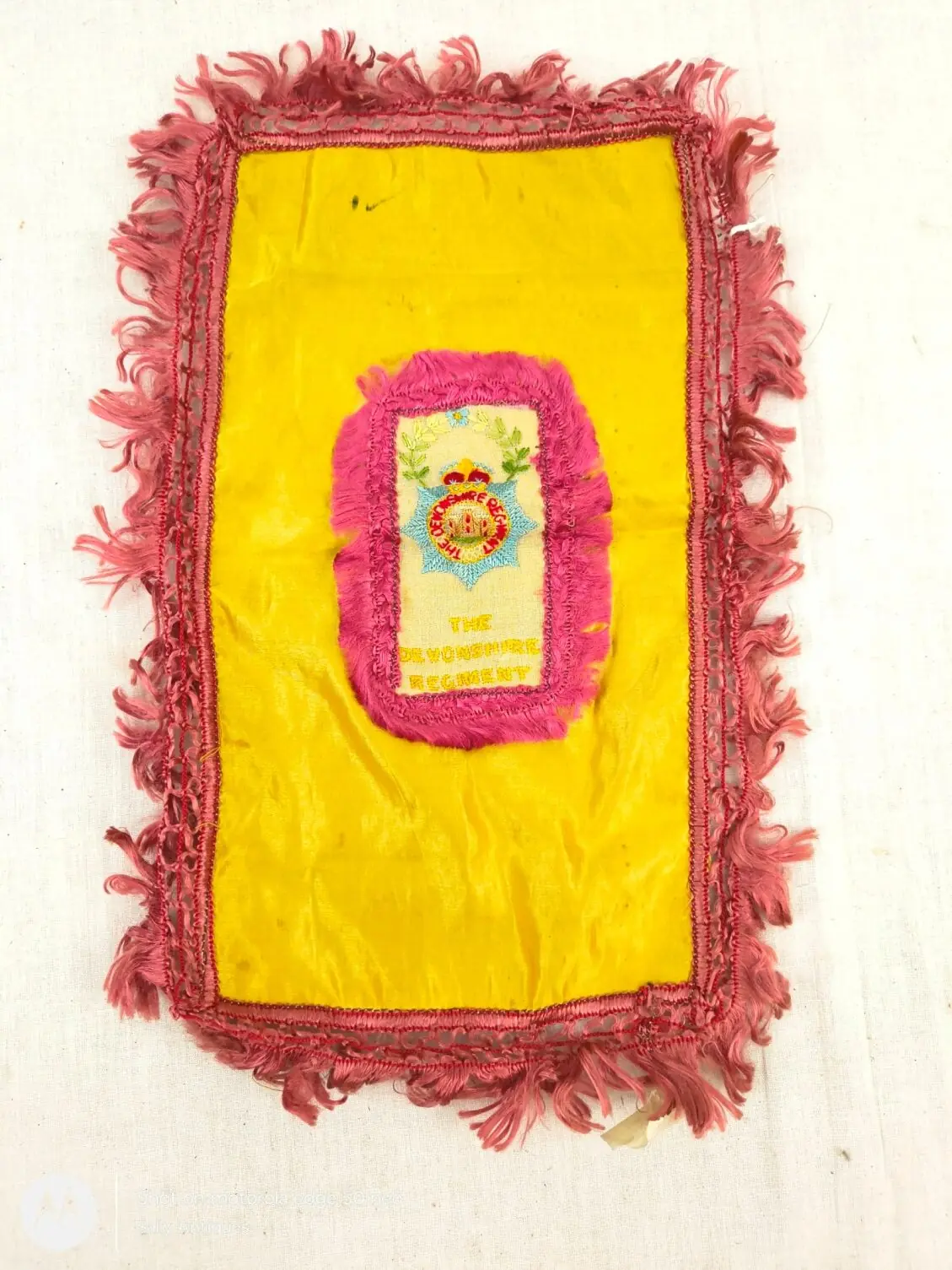 WW1 Devonshire Regiment Silk Handkerchief 1