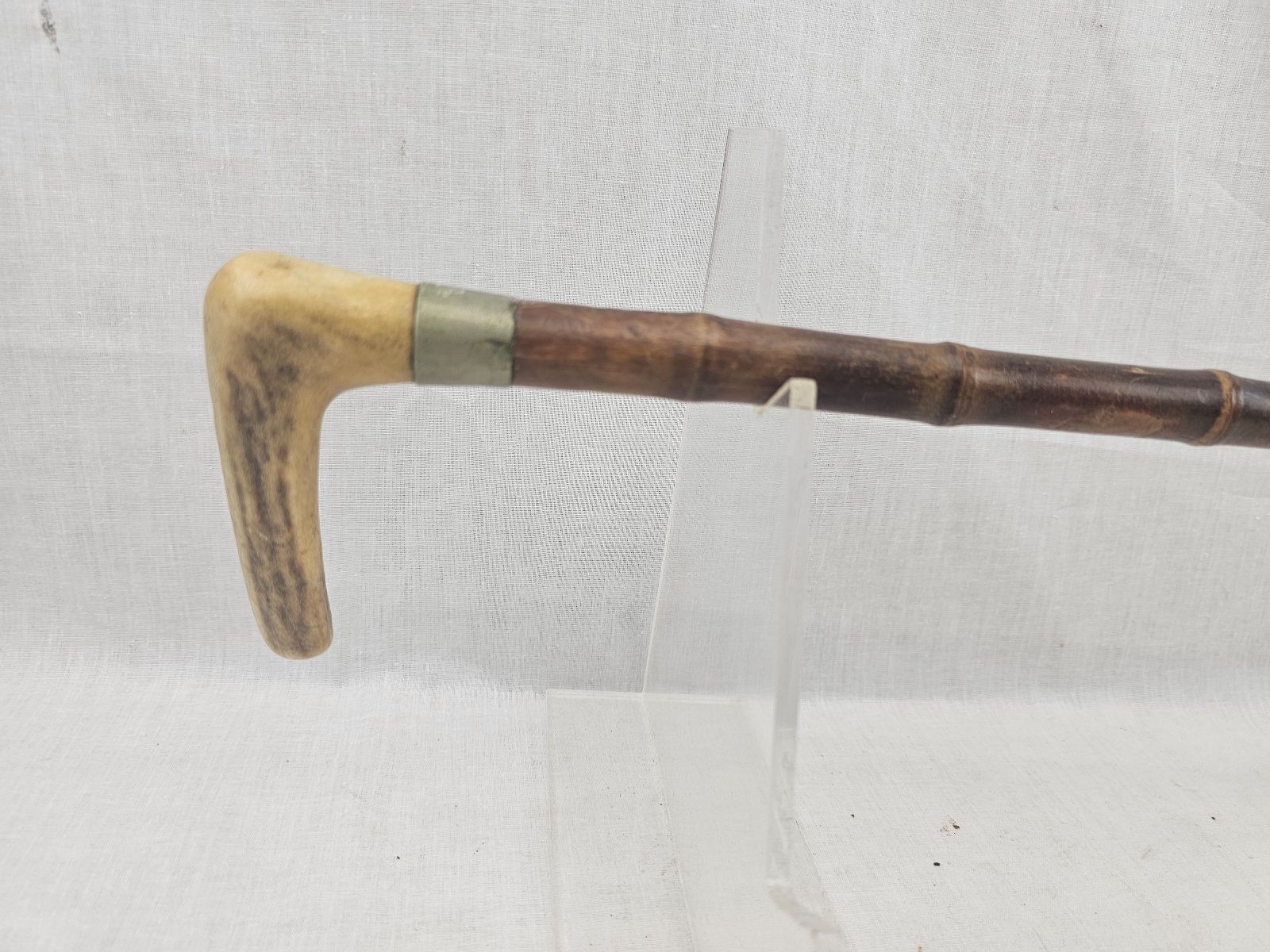 Wooden Walking Cane with Bone Grip (2)