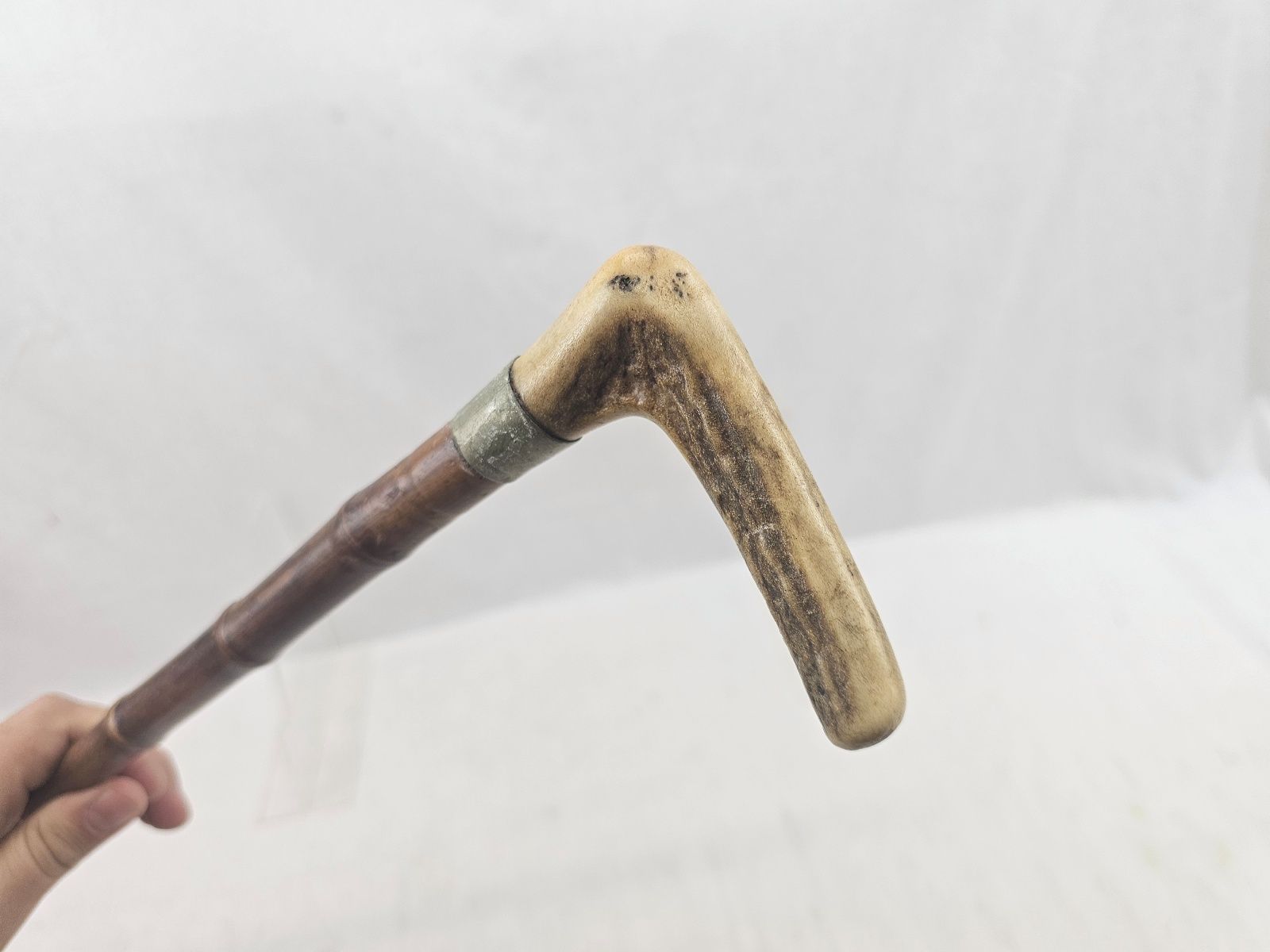 Wooden Walking Cane with Bone Grip (5)