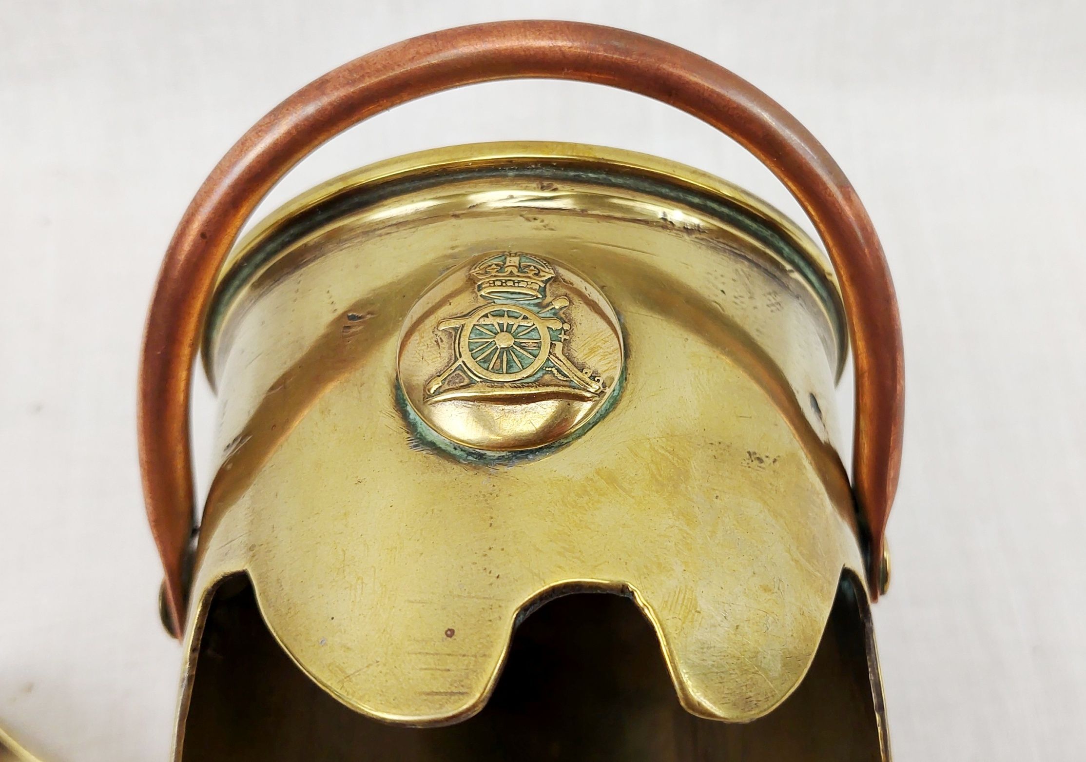 1915 13 Pdr Royal Artillery Trench Art Coal Scuttle 2