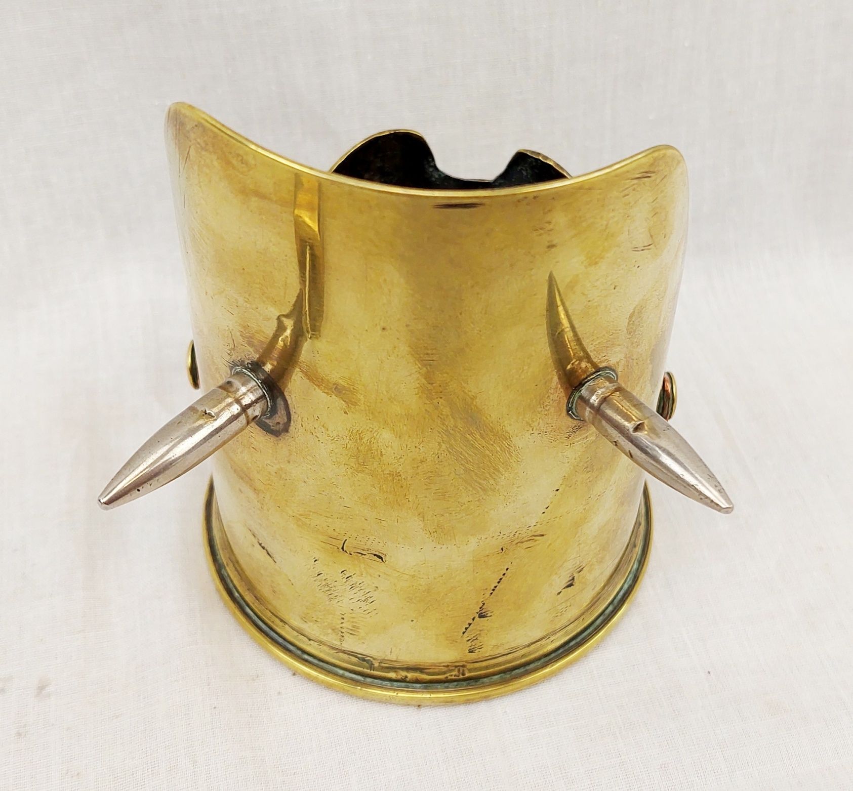 1915 13 Pdr Royal Artillery Trench Art Coal Scuttle 5