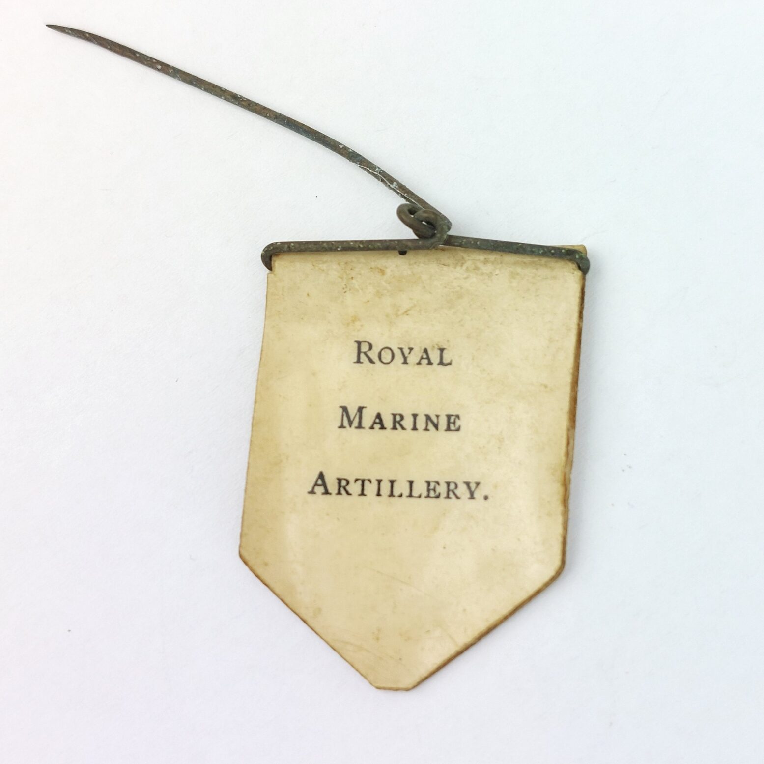 British, WW1, Royal Marine Artillery Sweetheart Brooch, Celluloid (3)
