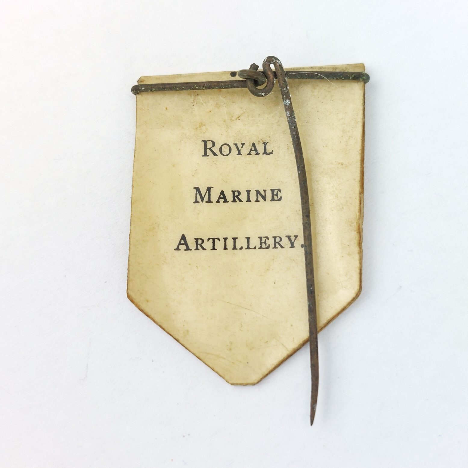 British, WW1, Royal Marine Artillery Sweetheart Brooch, Celluloid (5)