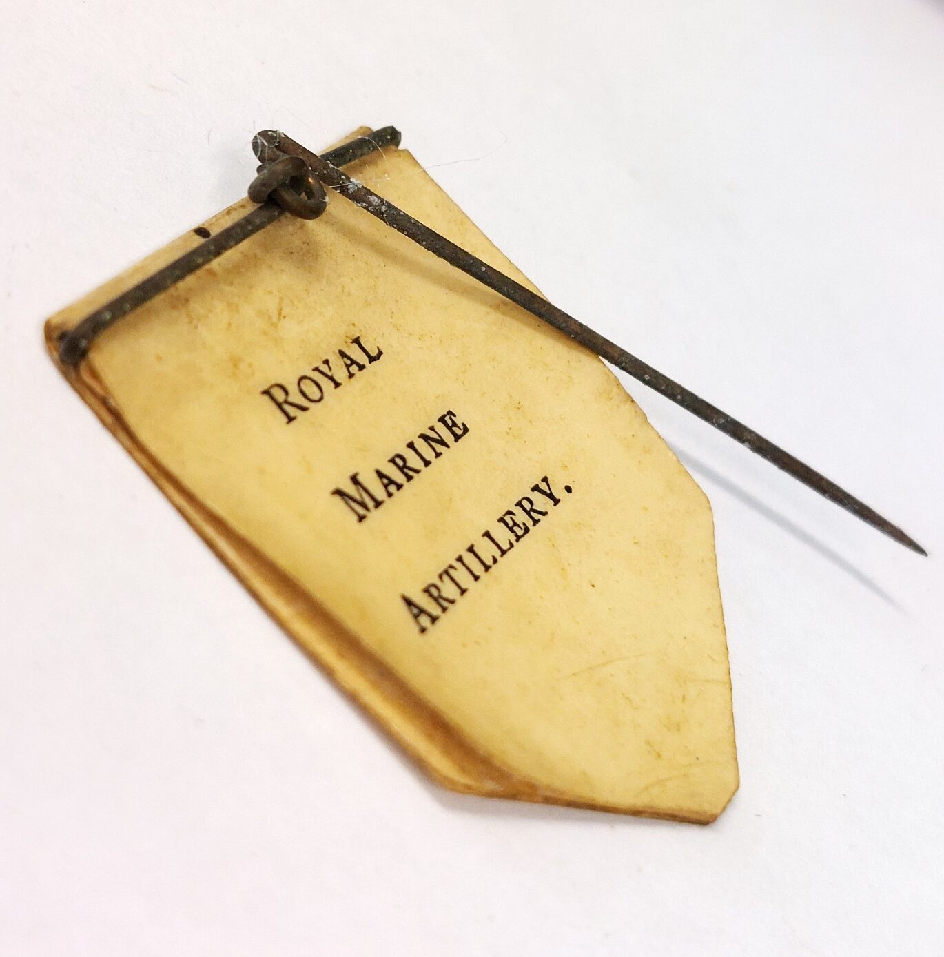 British, WW1, Royal Marine Artillery Sweetheart Brooch, Celluloid