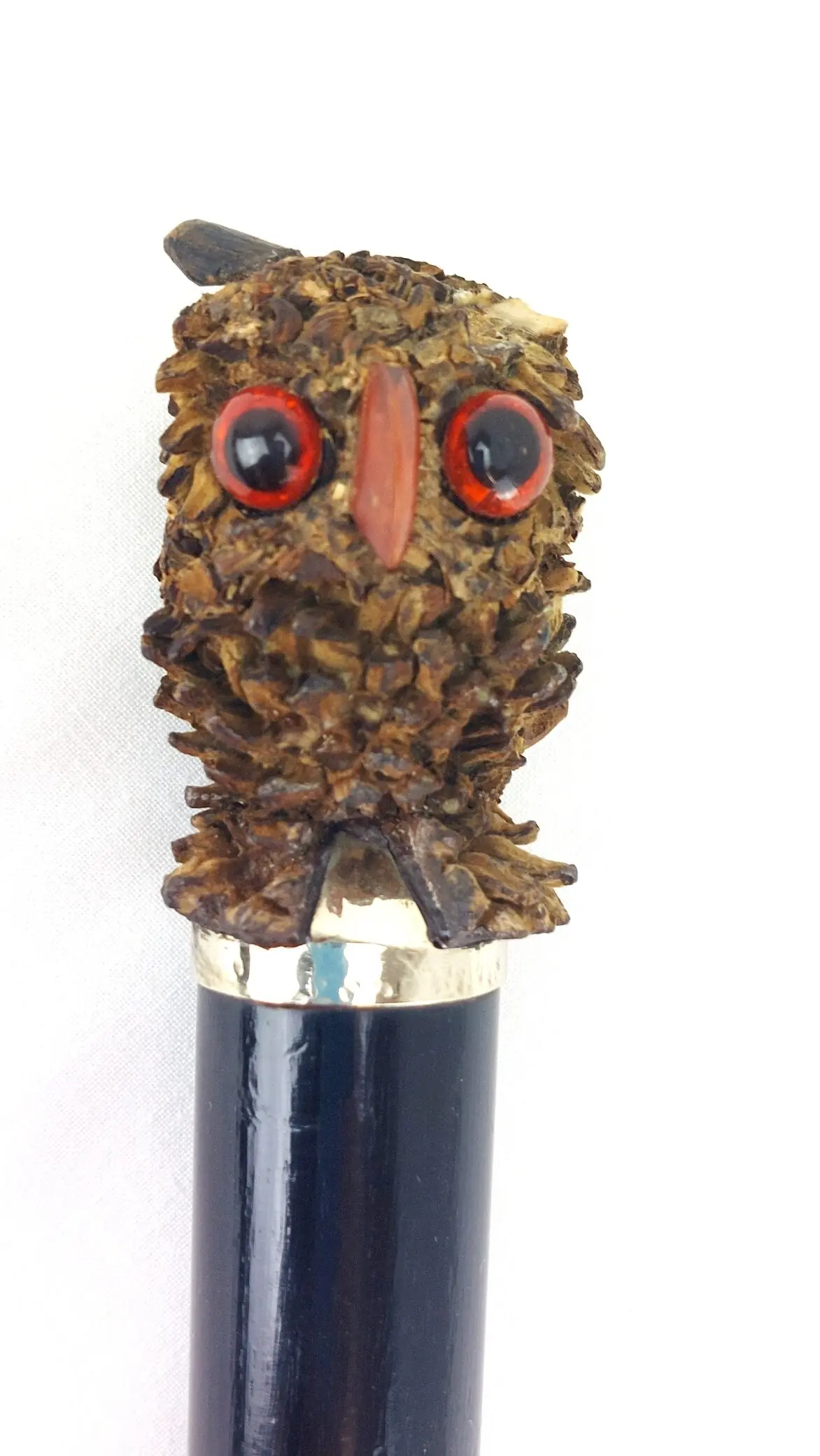 Continental, c.1900, Walking Stick with Owl Handle (1)