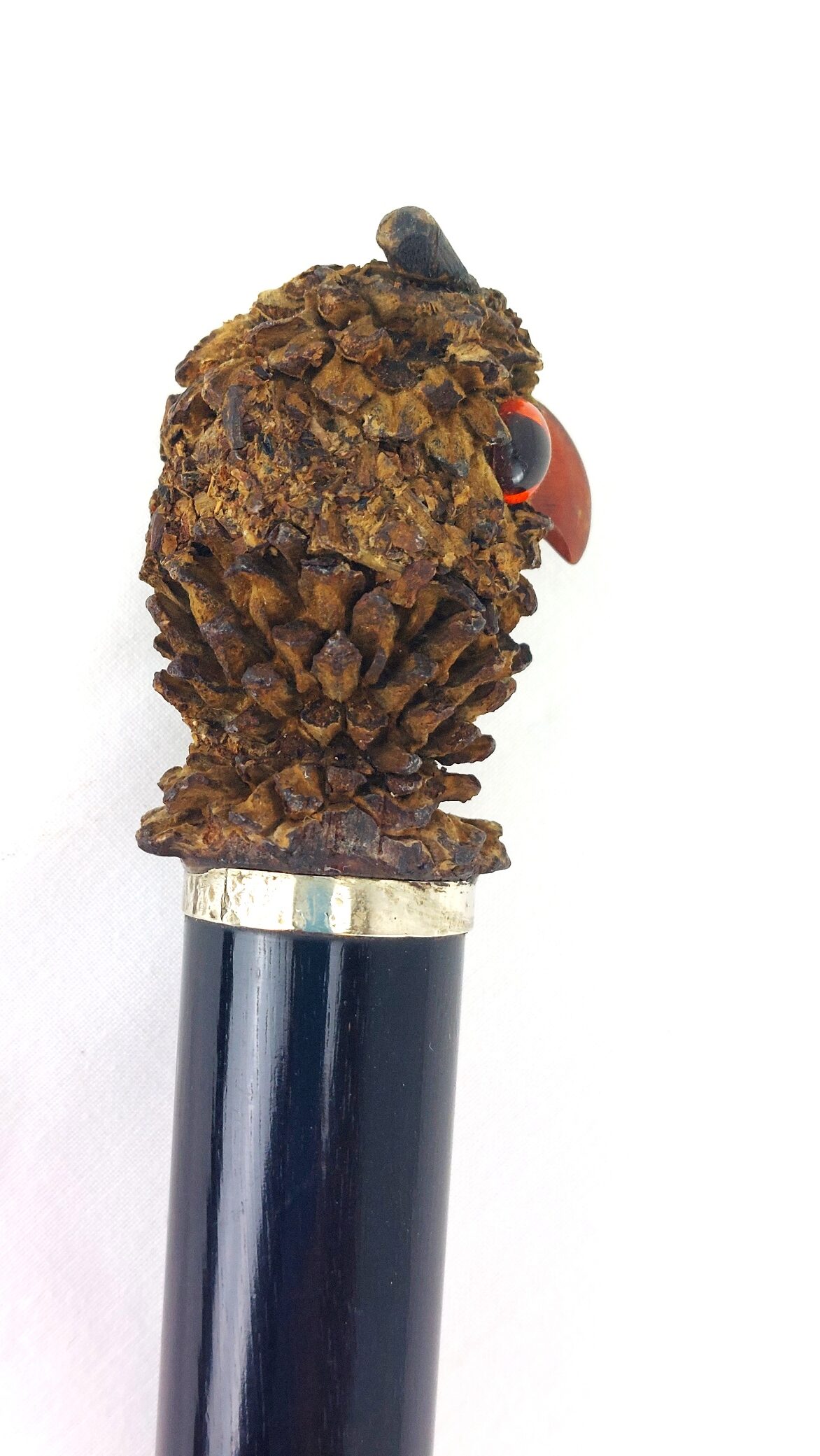 Continental, c.1900, Walking Stick with Owl Handle (4)