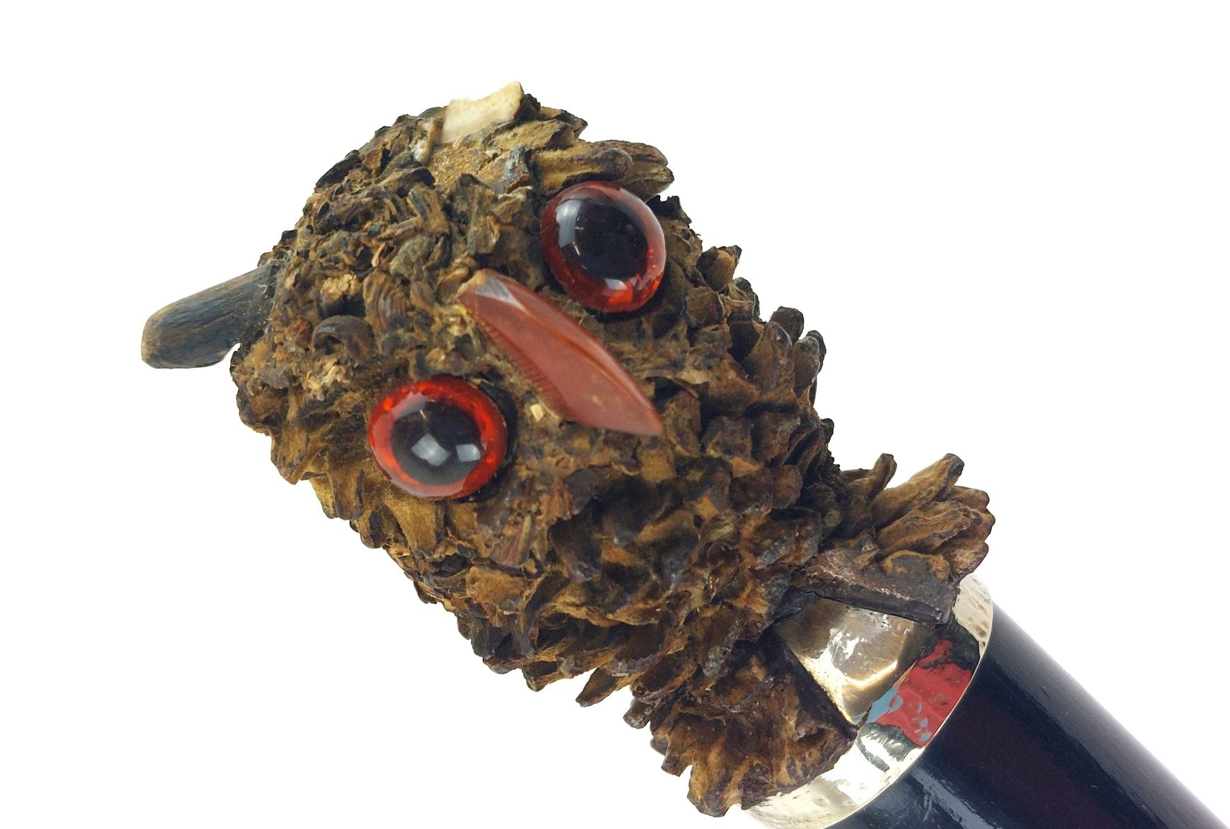 Continental, c.1900, Walking Stick with Owl Handle (5)