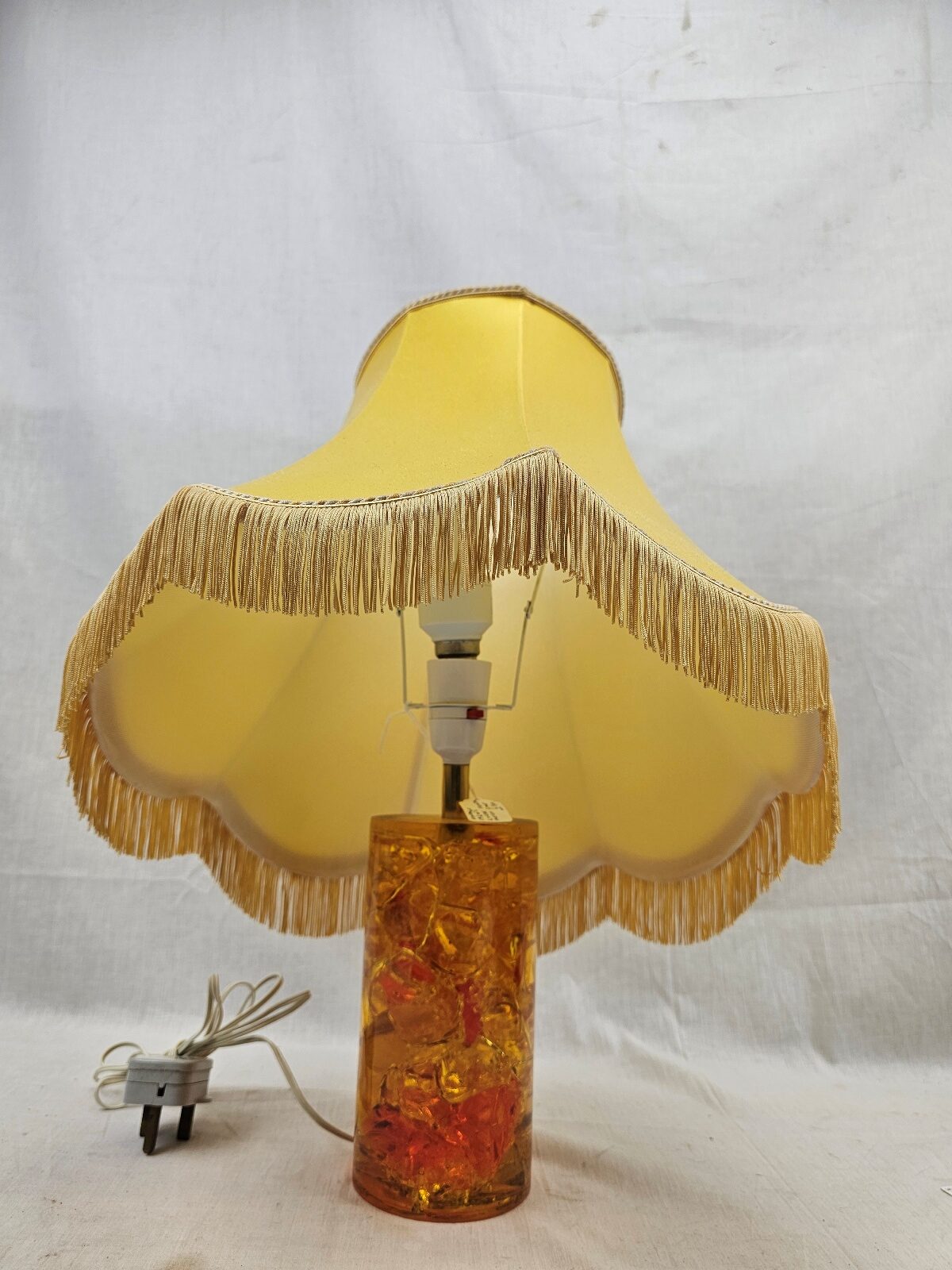 Vintage 1960s Lucite Fractal Resin Lamp 2