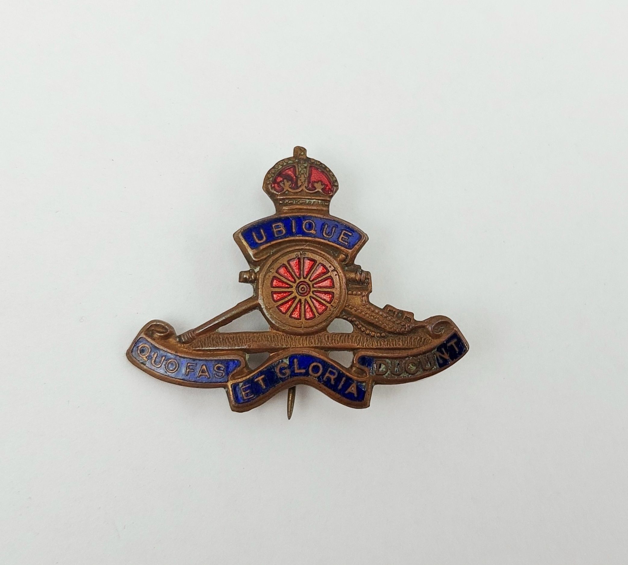 WW1 Enameled Royal Artillery Sweetheart Badge 1