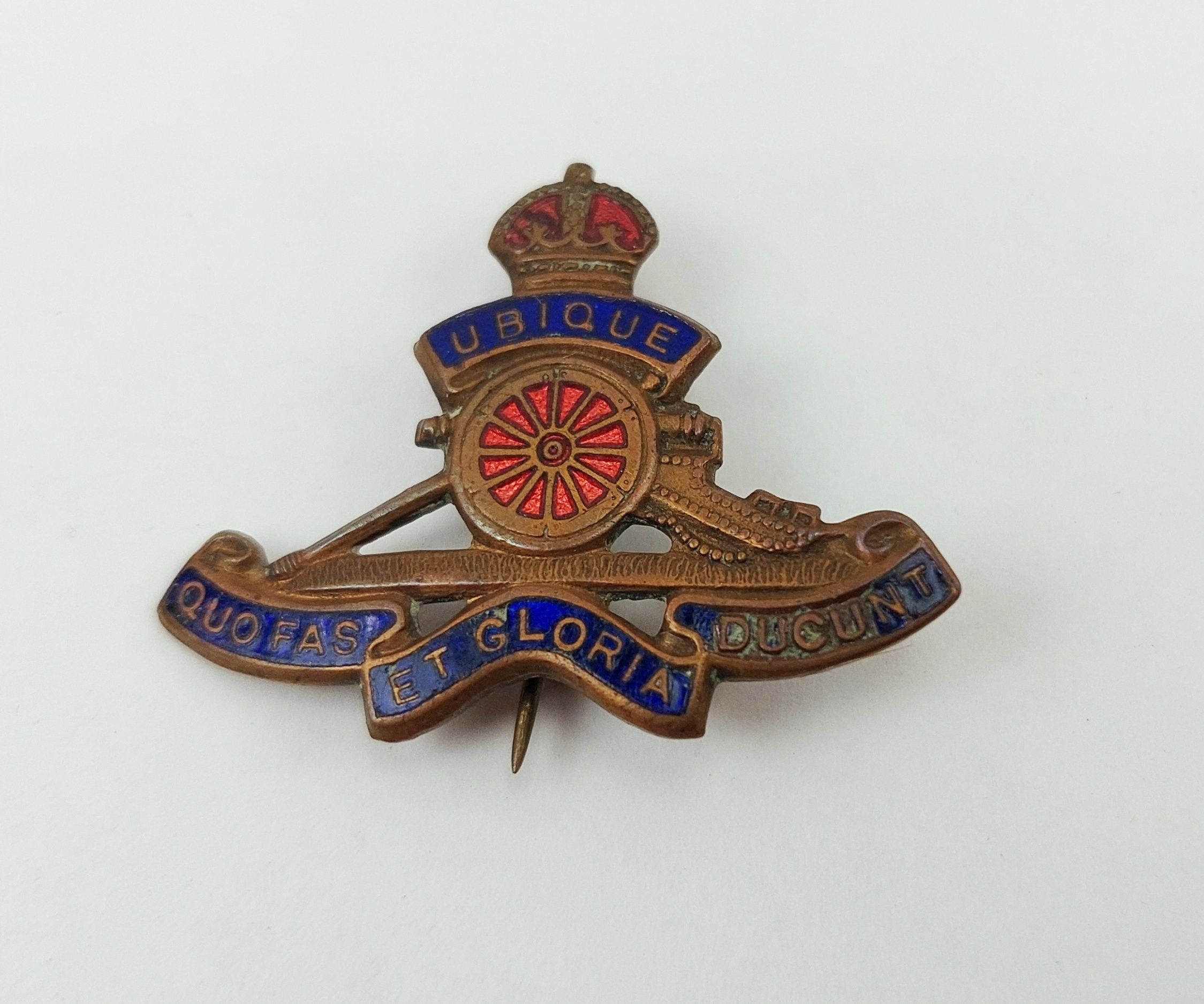 WW1 Enameled Royal Artillery Sweetheart Badge 2