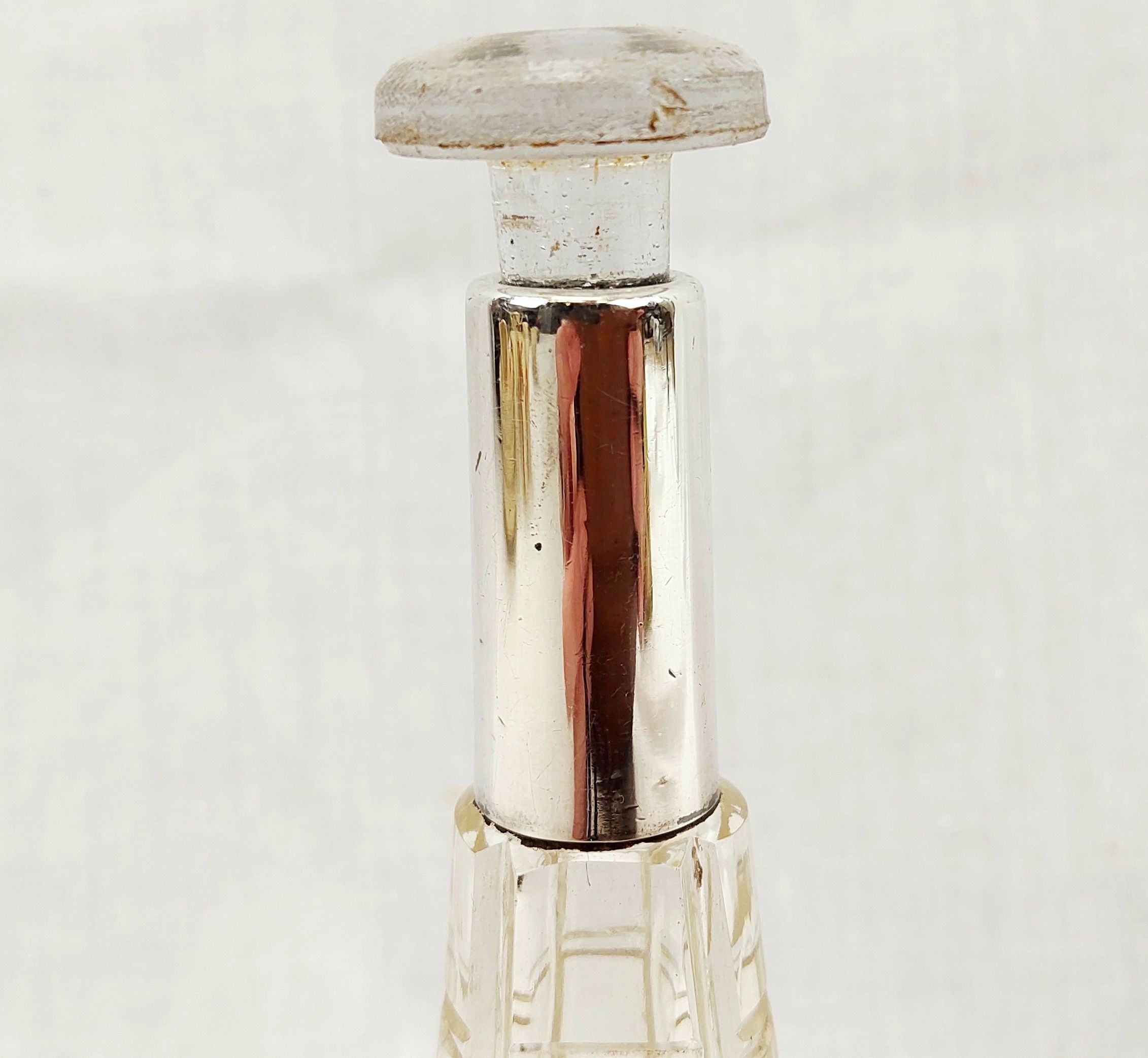 c1920 Sterling Silver Mounted Perfume Bottle 3