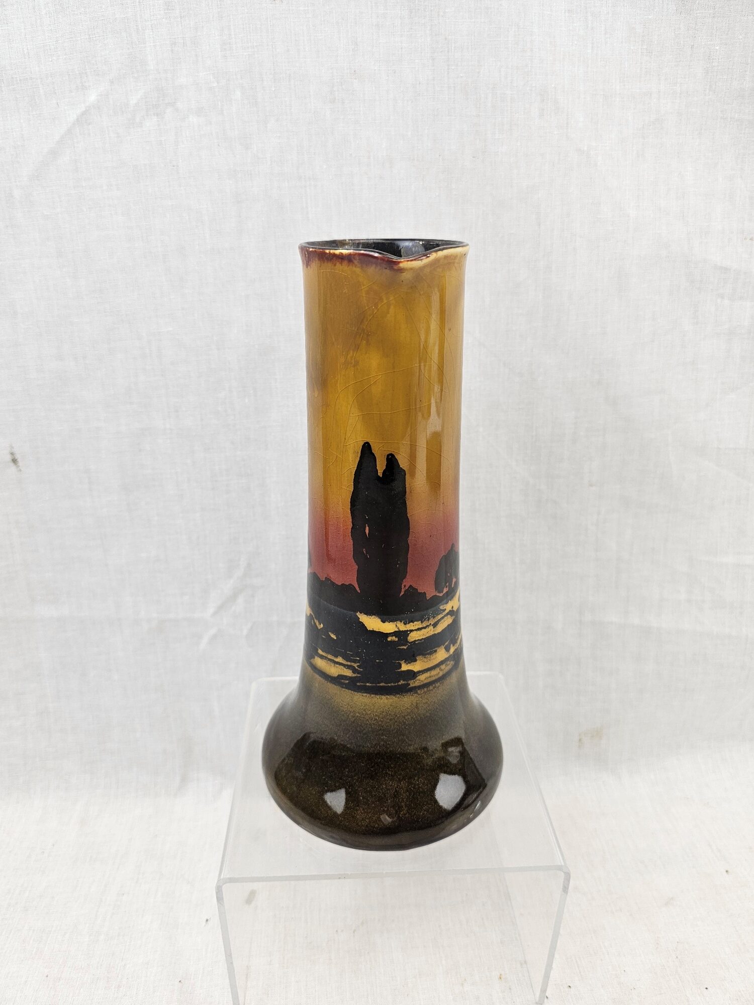1930s Art Deco Royal Doutlon D3416 Poplars At Sunset Pattern Jug 2