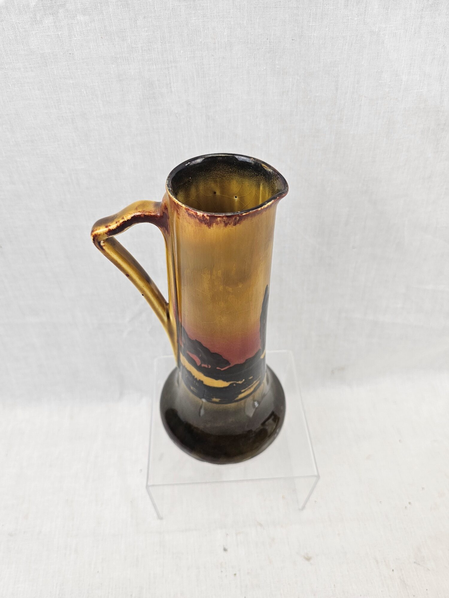 1930s Art Deco Royal Doutlon D3416 Poplars At Sunset Pattern Jug 4