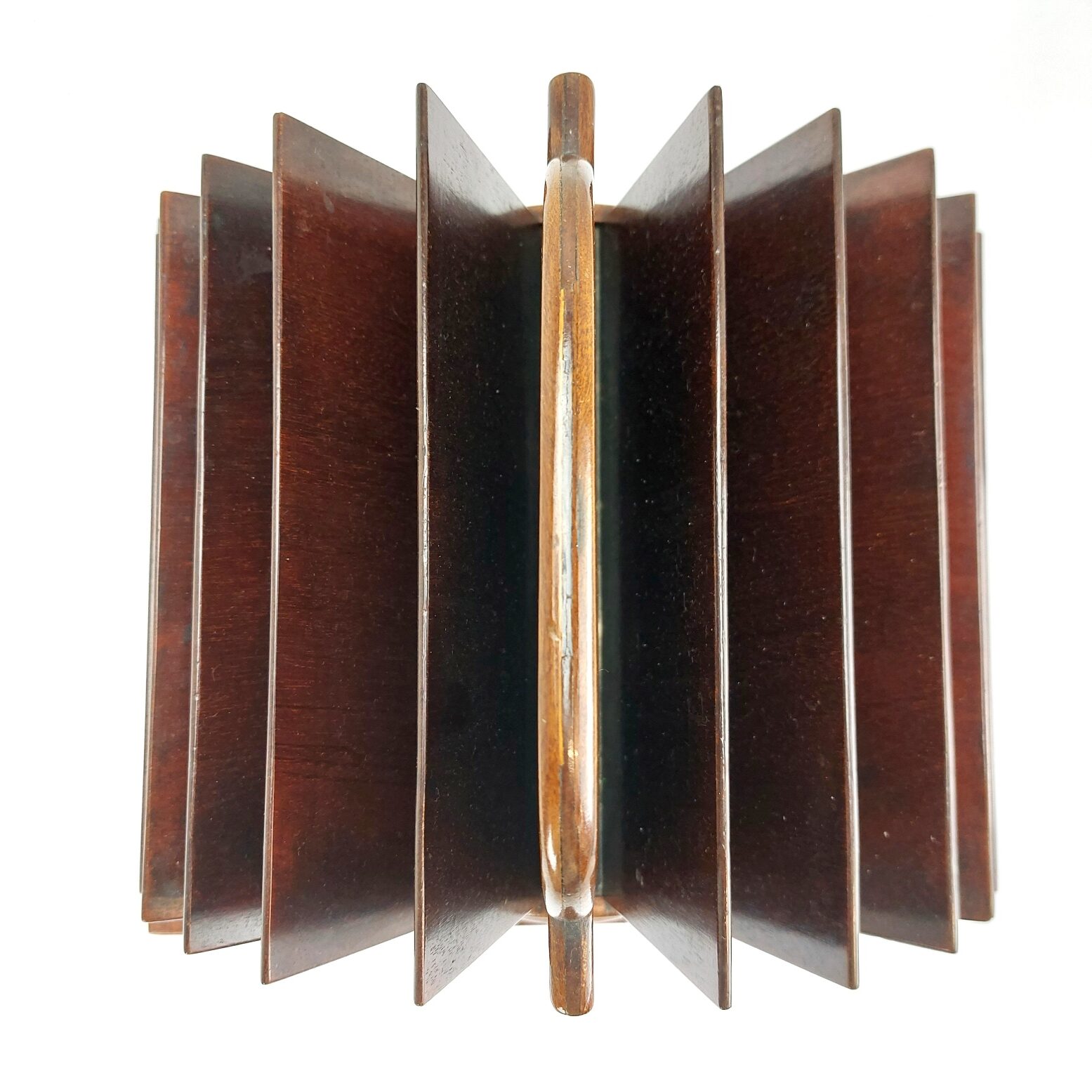 British, 19th Century, Victorian Mahogany Letter Rack - Desk Tidy, Fanned Dividers (2)