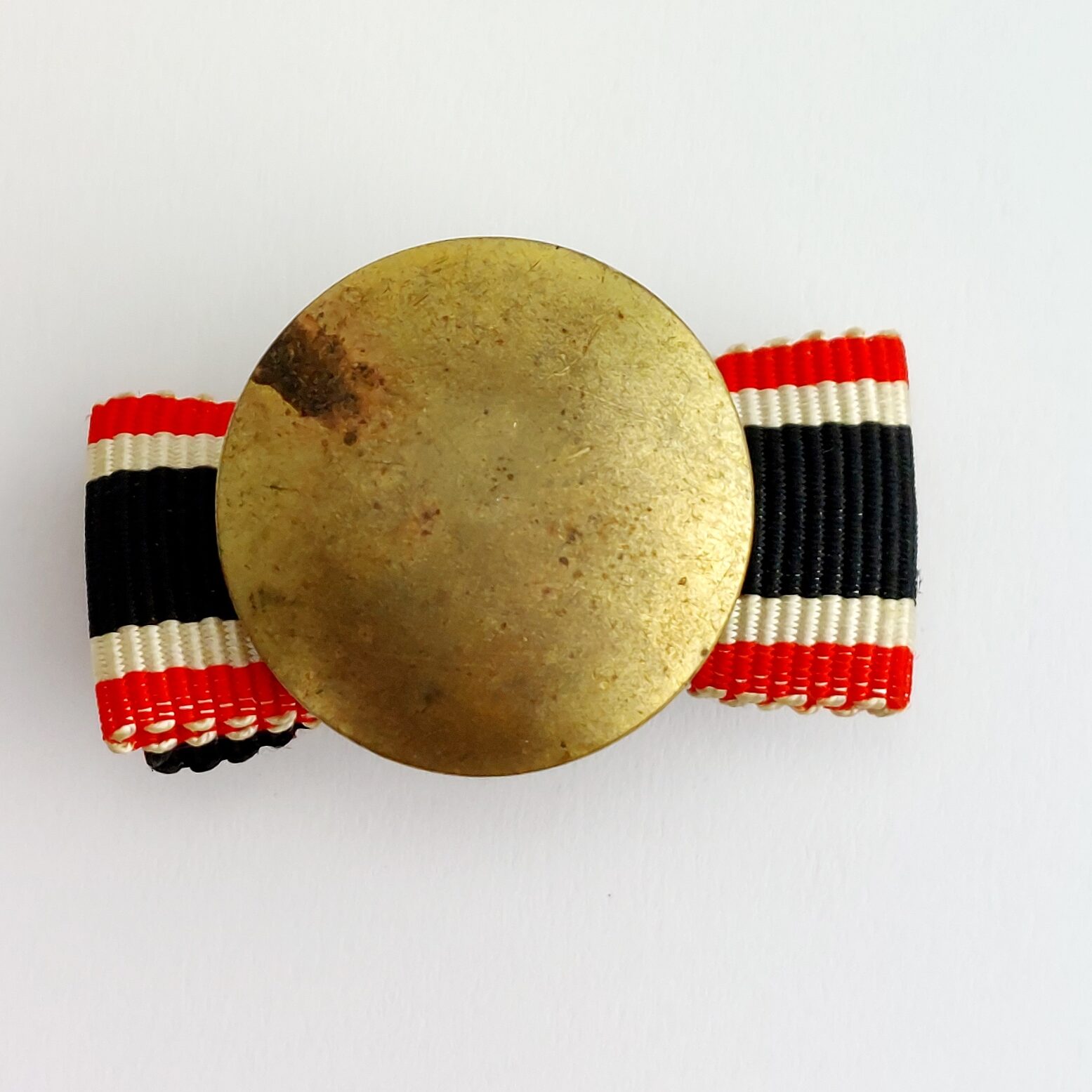 German, WW2, Miniature U-Boat War Button Hole Badge, with Iron Cross 2nd Class (EK2) Buttonhole Ribbon (3)