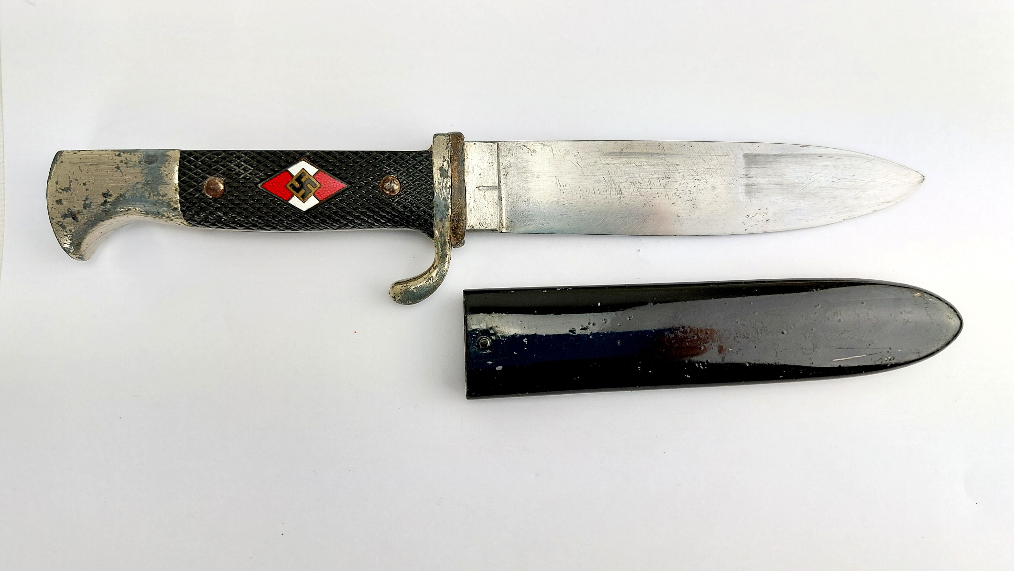 German, WW2 — Hitler Youth Knife, 1939 Dated, by Carl Eickhorn, Solingen (RZM M766) (1)