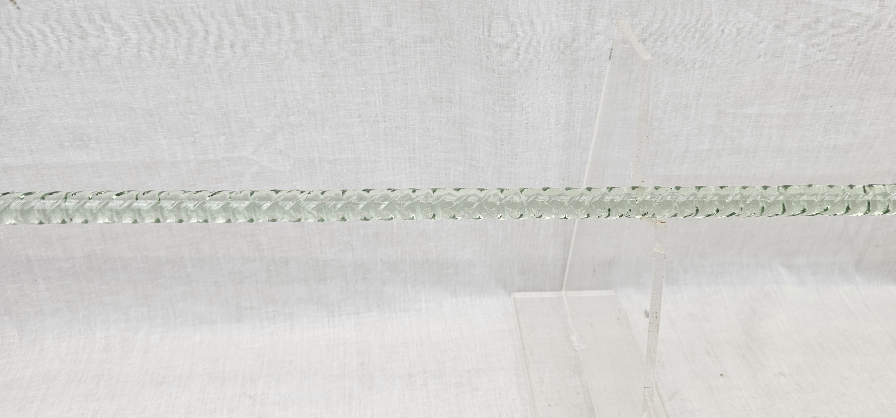 Victorian Light Green Glass Barley Twist Walking Stick 4