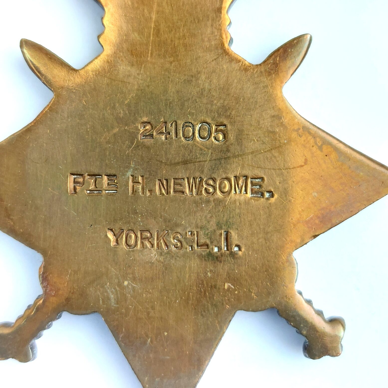 British, WW1, Medal Pair to Pte. H. Newsome, King’s Own Yorkshire Light Infantry (3)